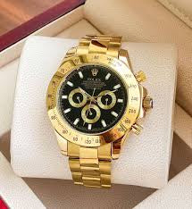LOR Gold Chain Black Dial Men’s Watch 987958