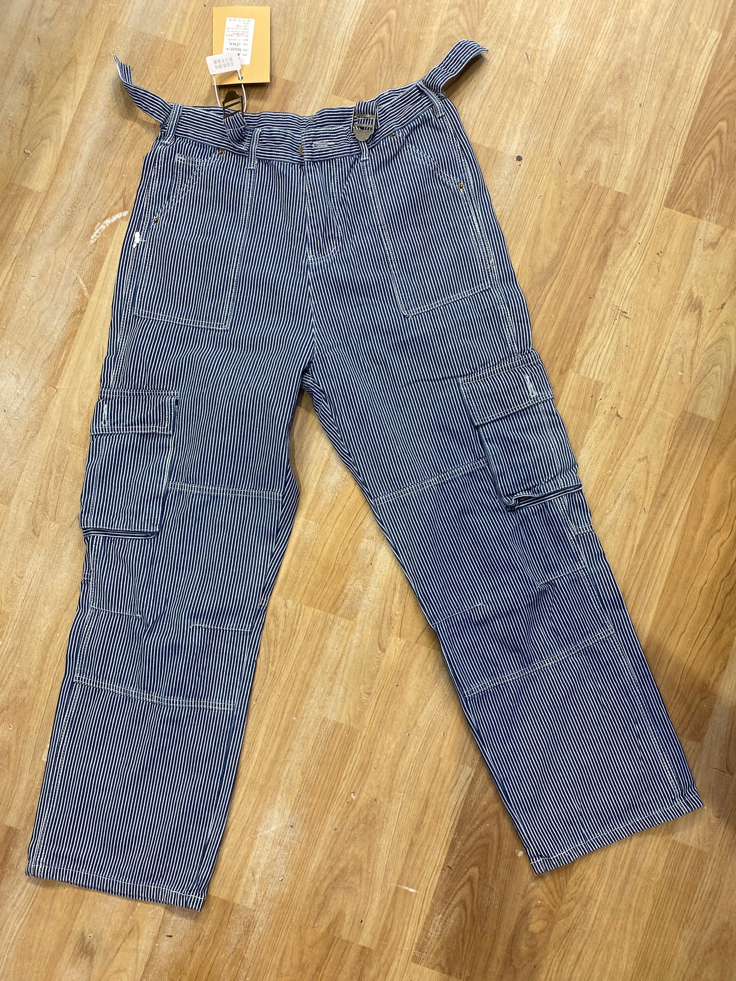Koren Pant Four Poket Straight Fit Blue Colour White Lin N0081