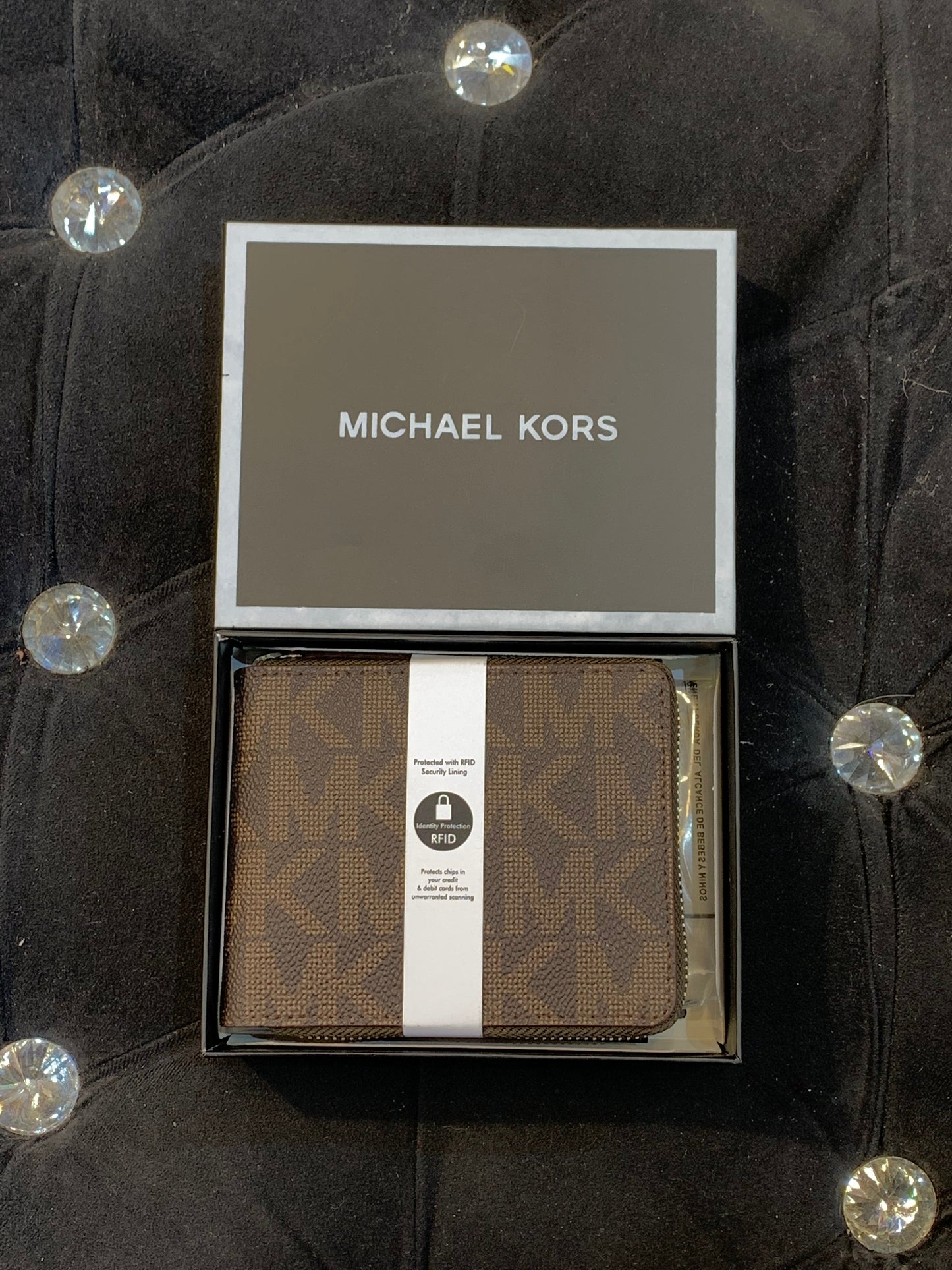 CIM KM Brown Colour With KM Print Genuine Leather Men’s Zipper Wallet 064802
