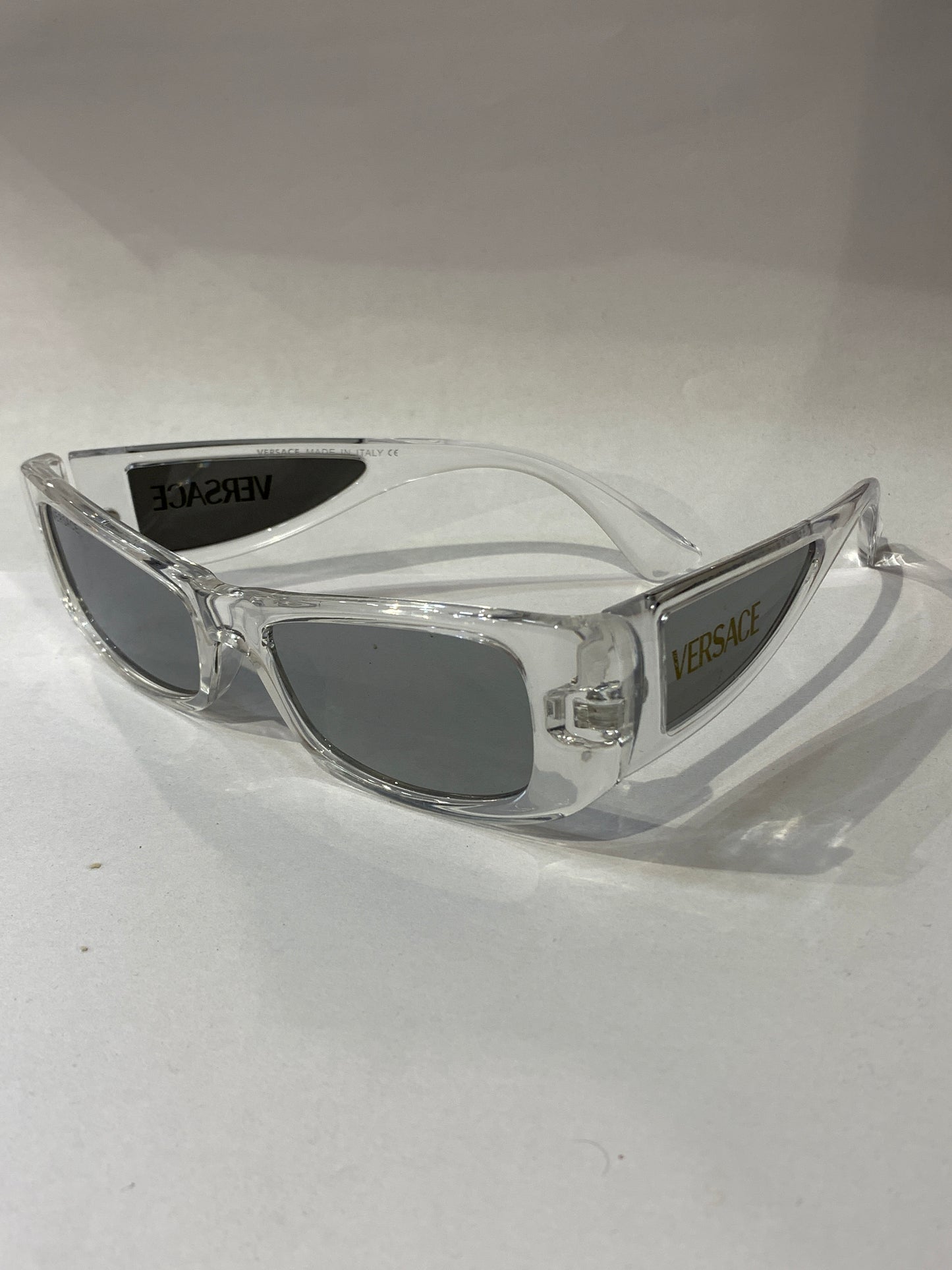 Rev Ver Transparent Frame Black Shade Unisex Sunglass 44815417-140