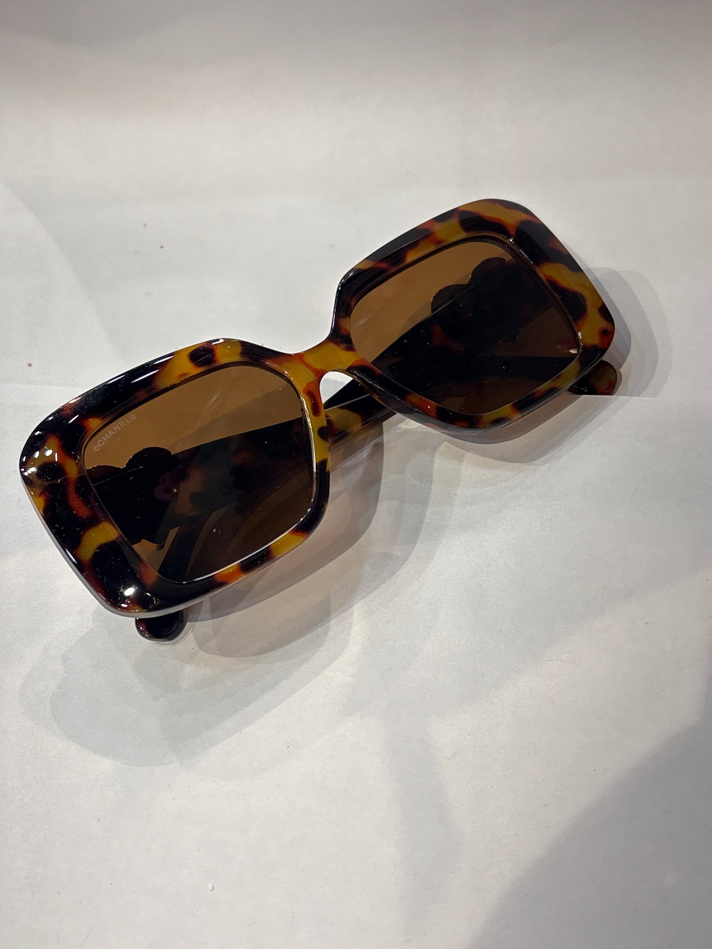 Cha Ahc Leopard Print Frame Brown Shade Unisex Sunglass 55185417-142