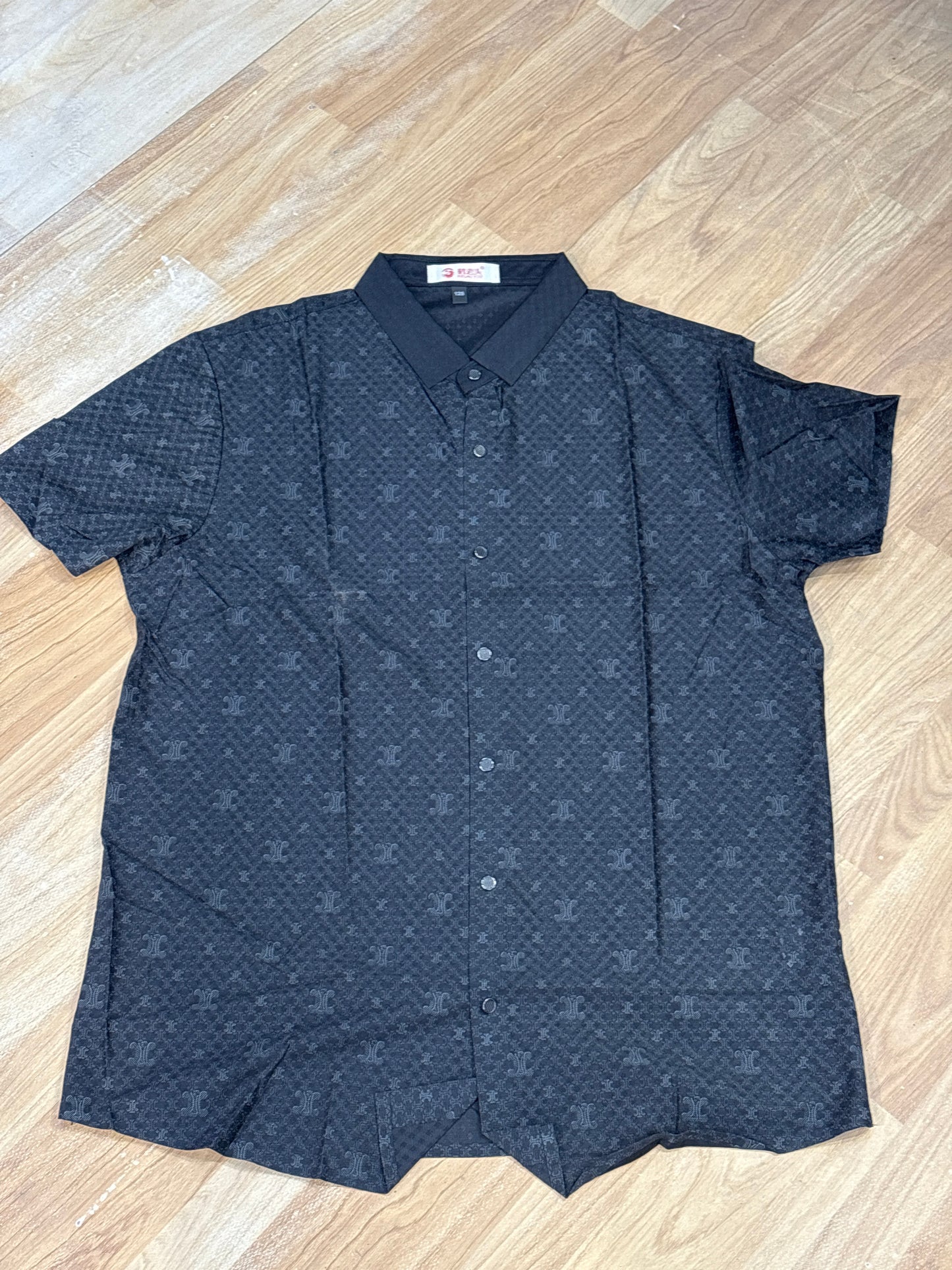 Helaotou Black Colour With Print Premium Quality Shirt 361