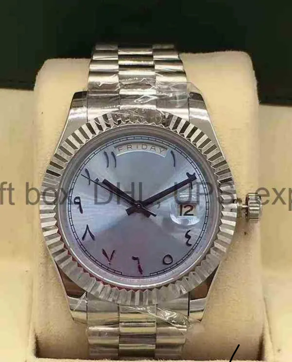 LOR ROL Gray Colour Silver Chain With Arabic Number Japanese Automatic Men’s Watch 990615