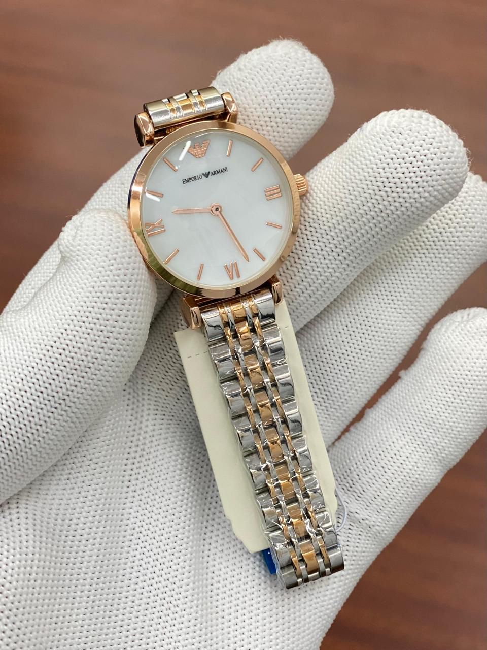 Mra Silver Copper Chain White Dial Ladies watch 988628