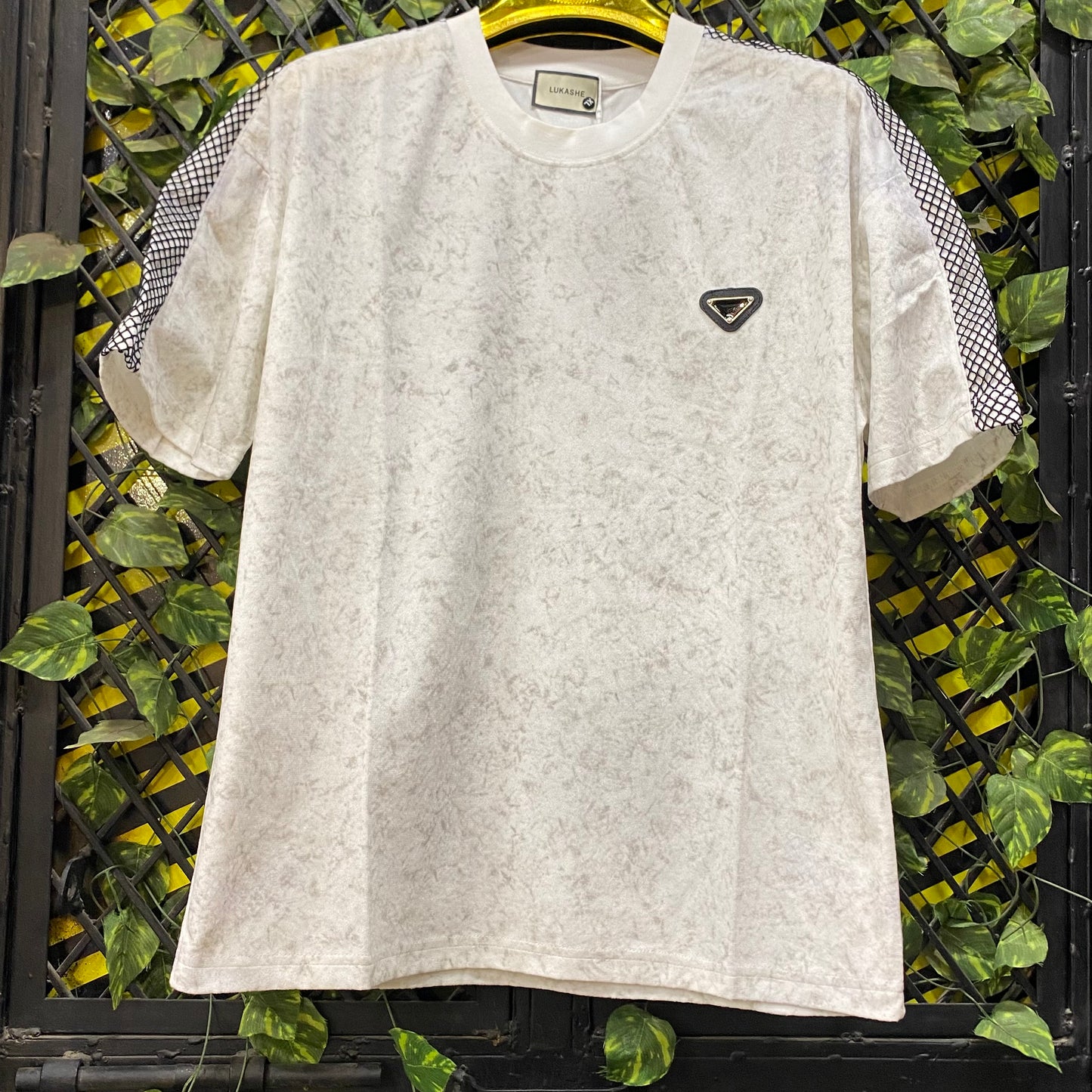 Lukas Victory White Black Faded Colour Paris Acid Wash Unisex T Shirts A18462
