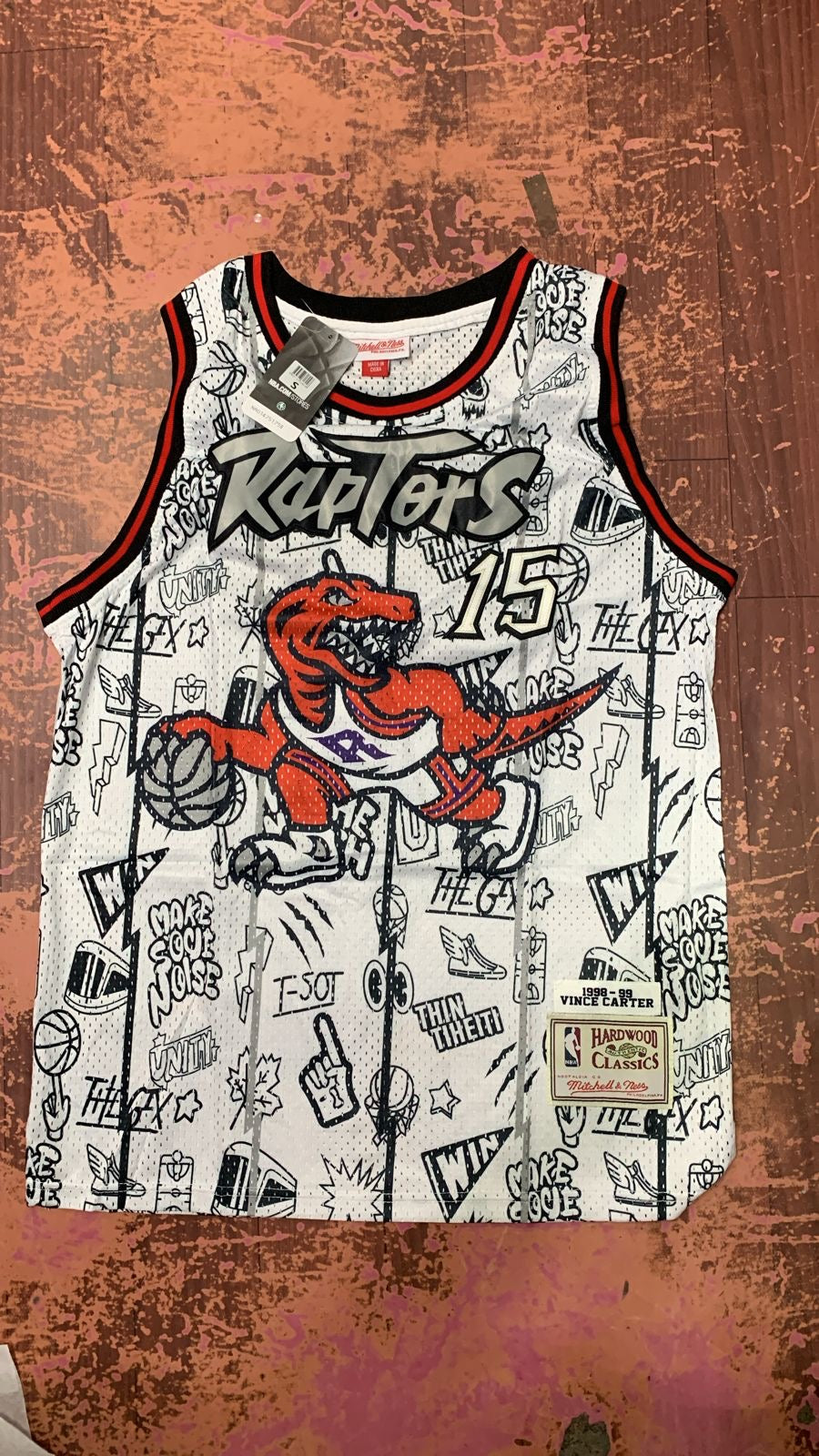 RAP White Colour With Dragon Embroidery Basketball Jersey 28012