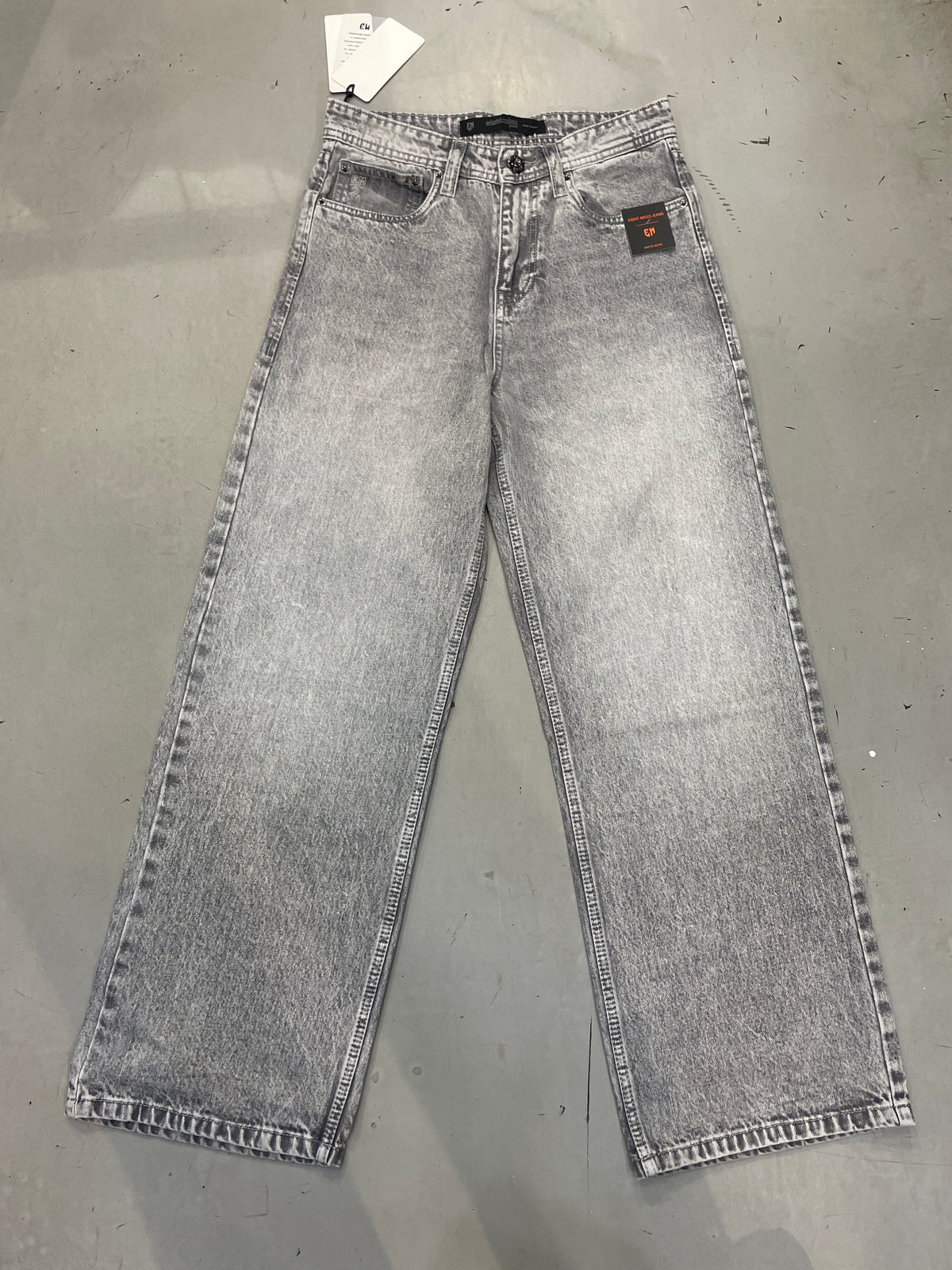 EIGHT MILES Light Grey Colour Premium Quality Loose Fit Imported Men’s Jeans 14920-A