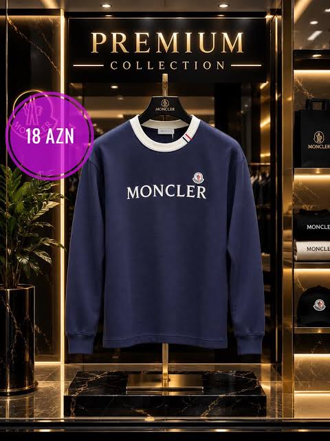 ORIGINAL DESIGN Navy Blue Colour MONCLER Print Premium Quality SweatShirt Y272-A