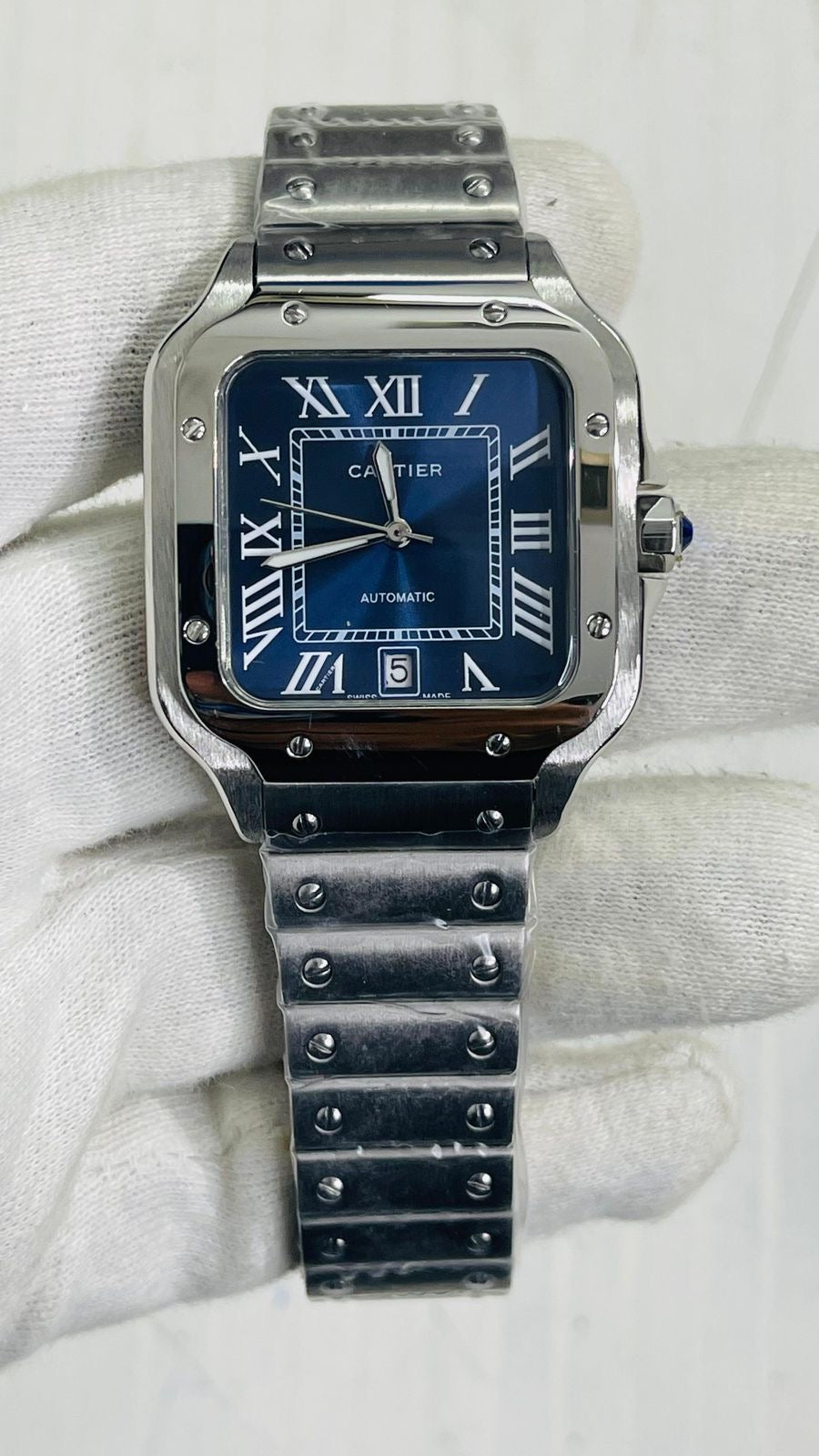 Rac Silver Chain Blue Dial Automatic Man Watch 989672