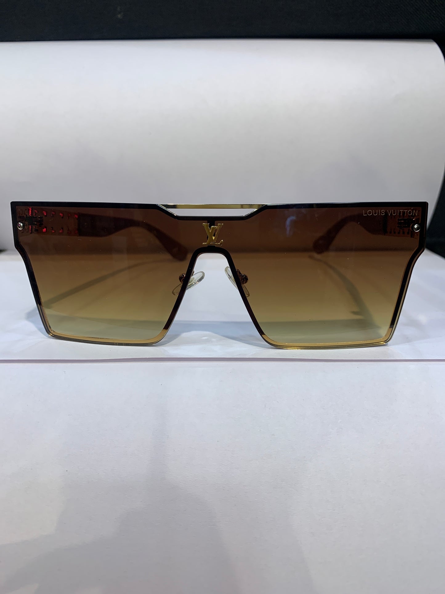 Uol Gold Beige Frame Brown Shade Unisex Sunglass 58394 64 16 144 C1