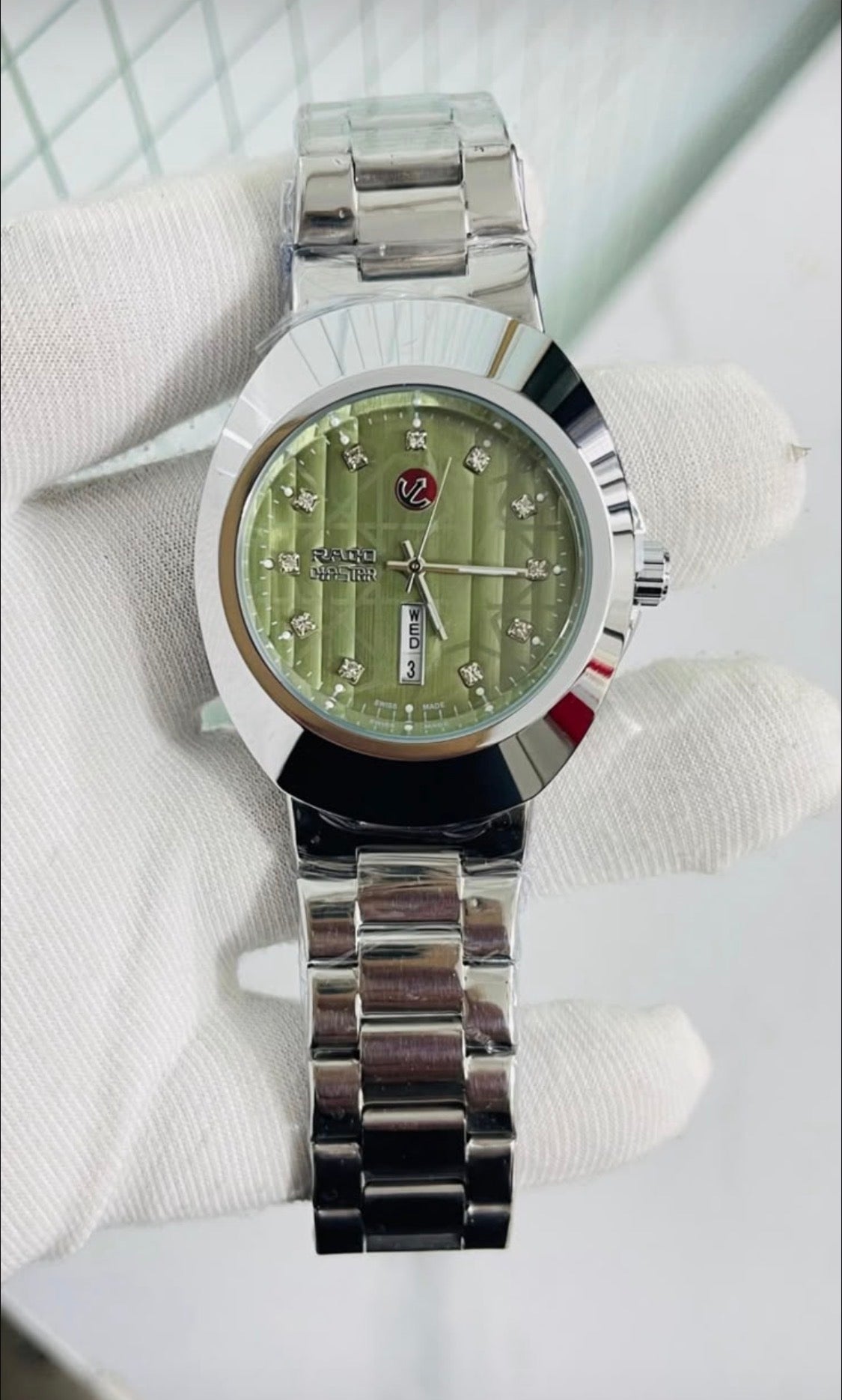 DAR RAD Silver Chain Green Dial Men’s 990952