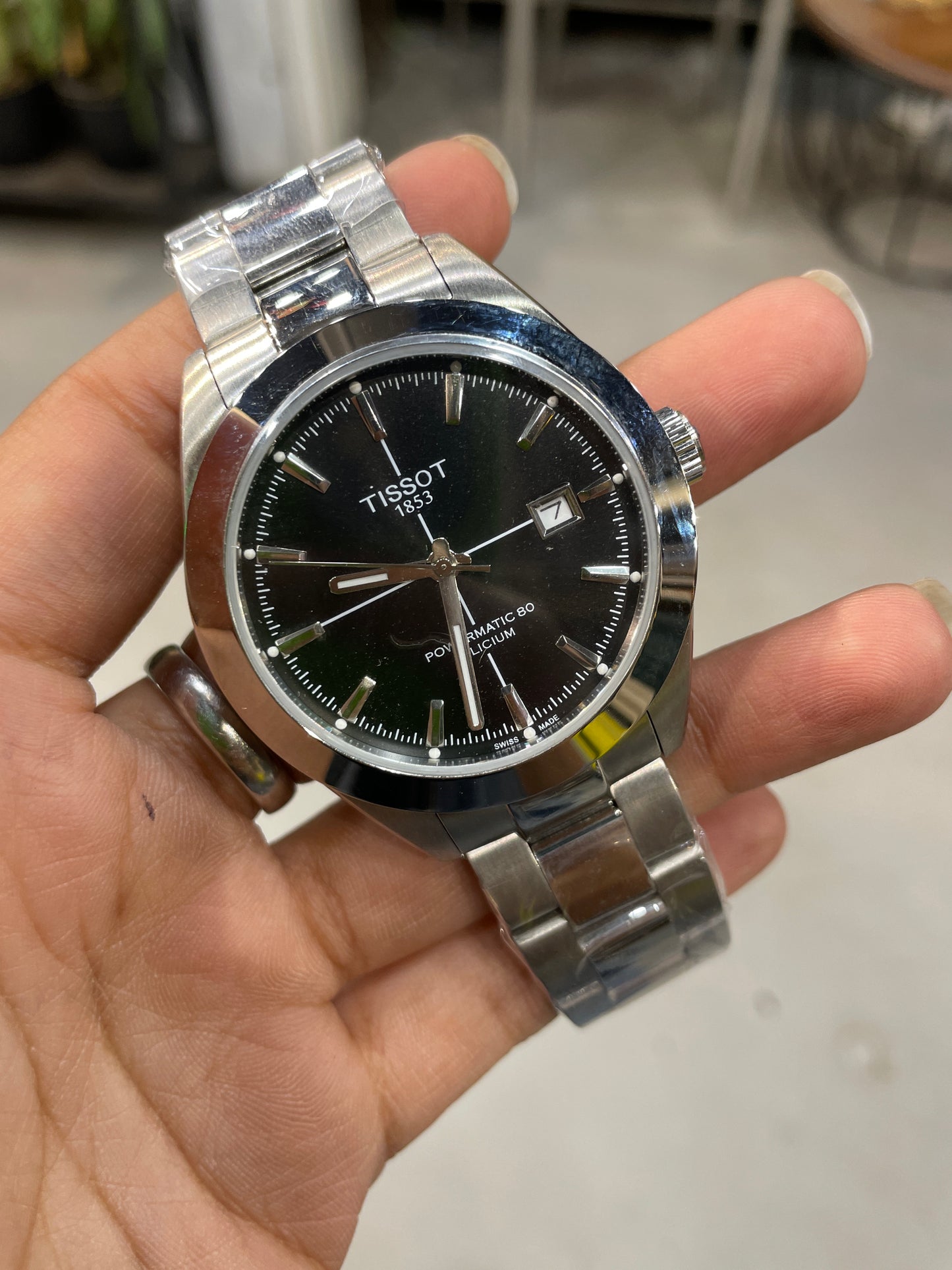 SIT TIS Black Dial Silver Chain Date Working Automatic Men’s Watch 990651