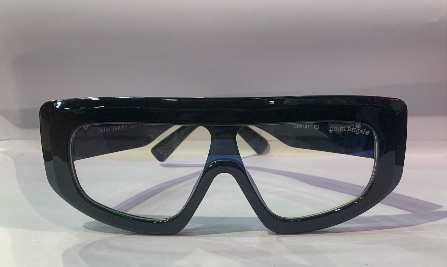 LAP Glossy Black Frame Trancy Shade Black Stick Unisex Sunglasses OD98037 C2