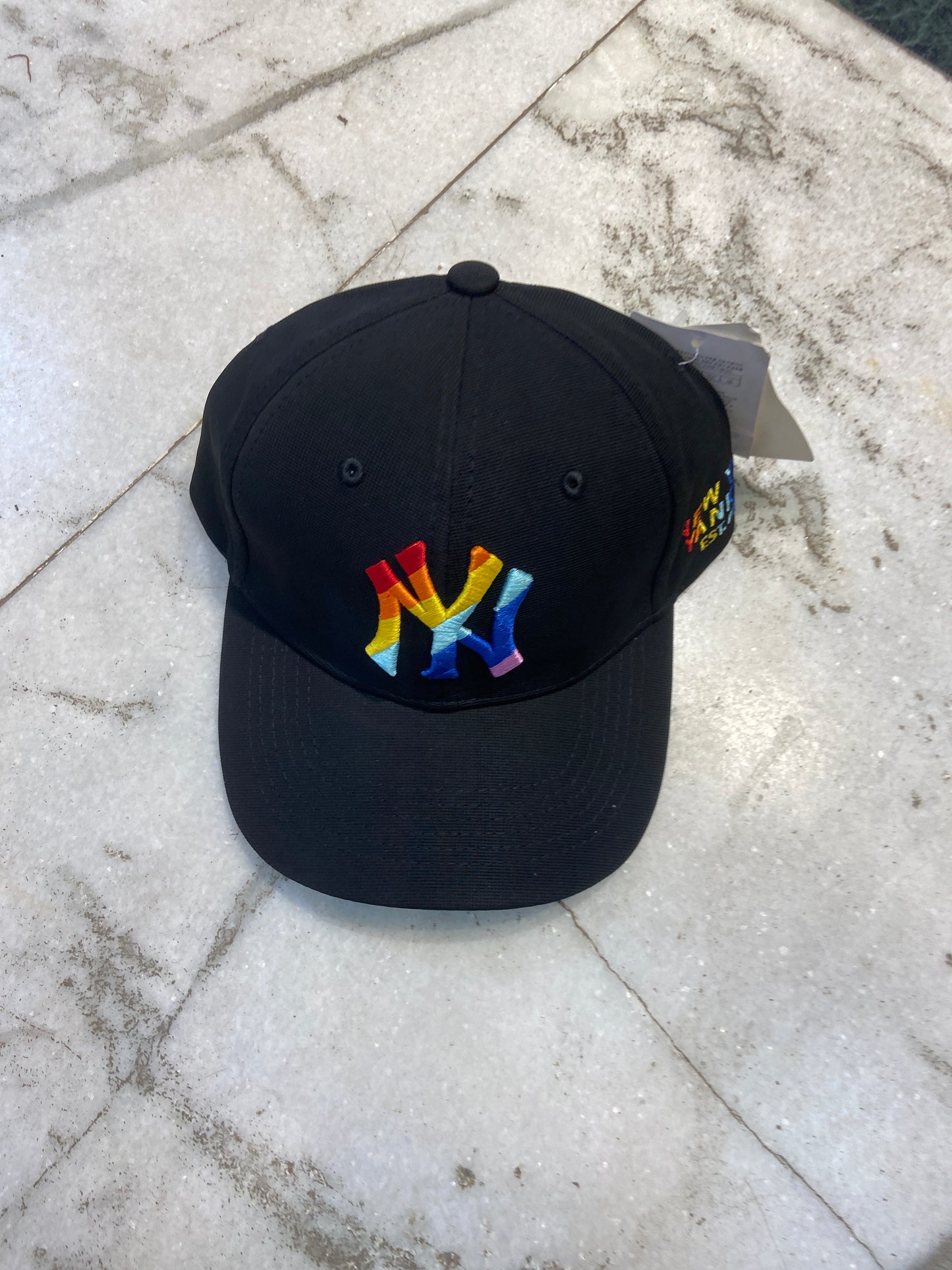 YN Black Cap Malti Colour embroidery 300132