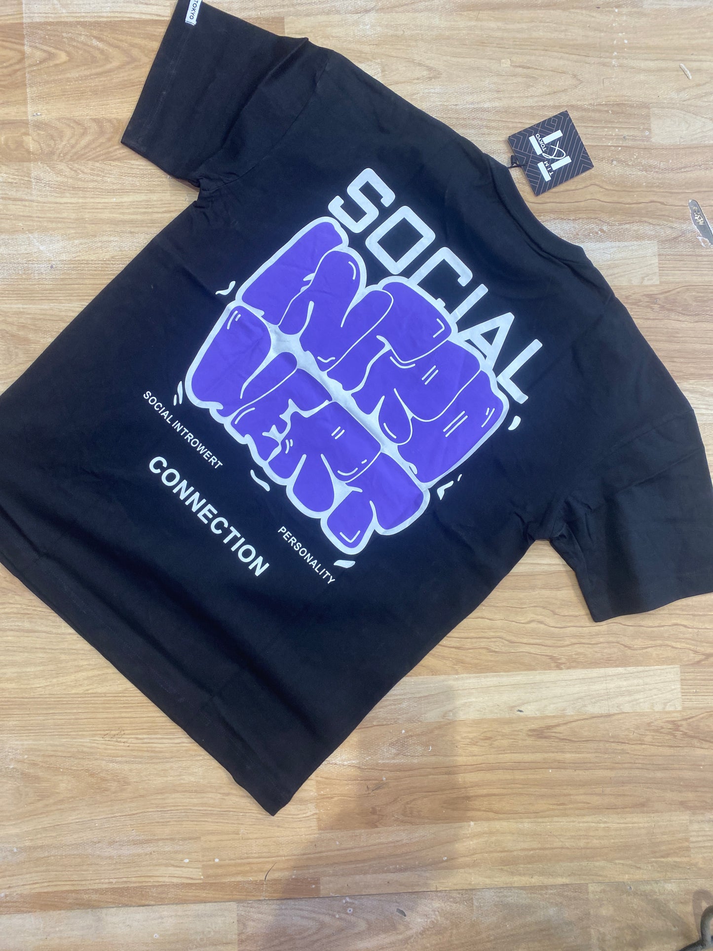 TIM & TOKYO Tshirt Black Colour Back Print Don’t need Reason H1124