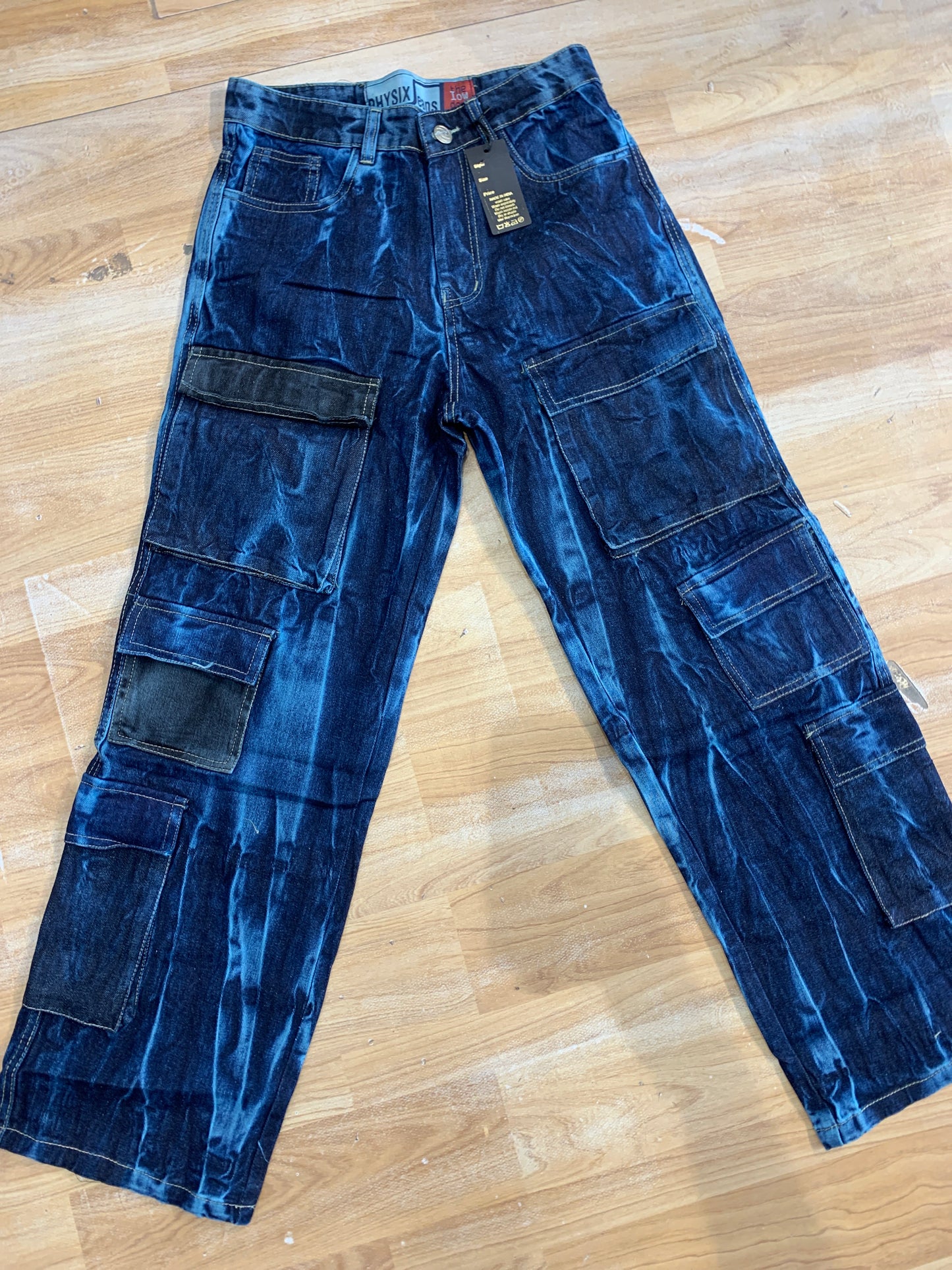 PHYSIX Dark Blue Colour Light Blue Six Pocket Jeans H9009