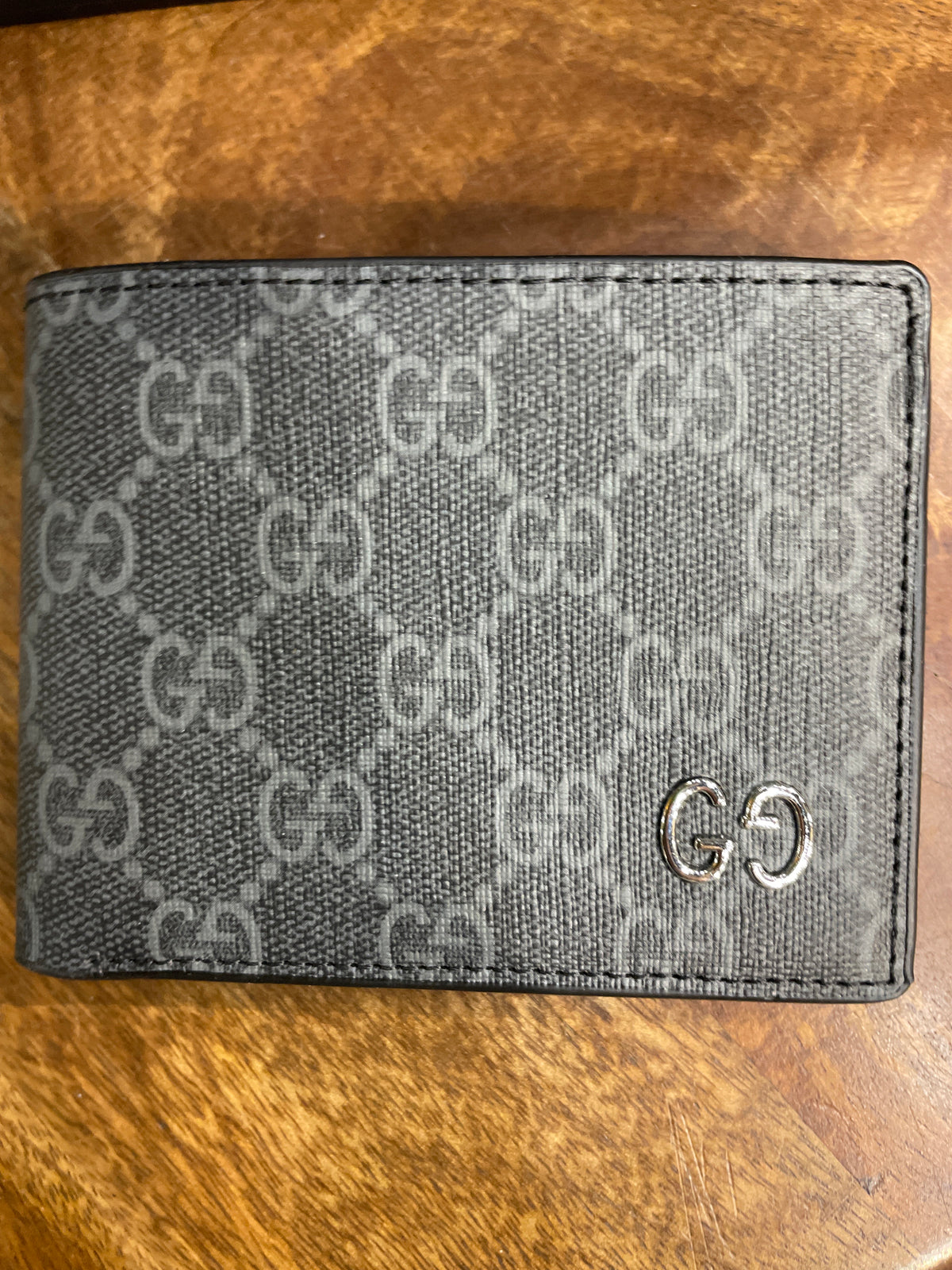 CUG GUC Black Colour GG Print Italian Leather Imported Men’s Wallet 991150