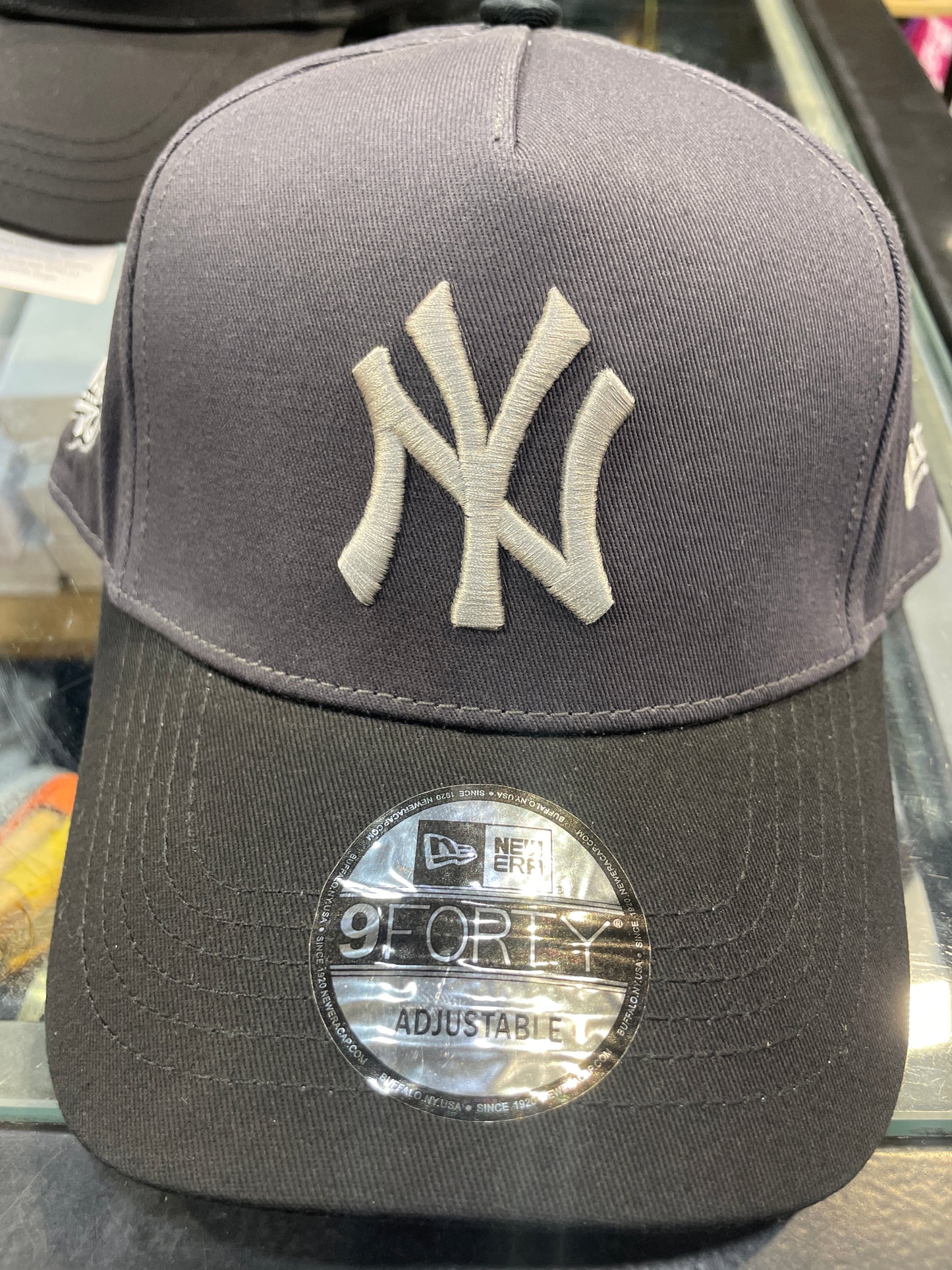 YN Grey Black Colour White Logo Imported Premium Quality Unisex Cap 990794