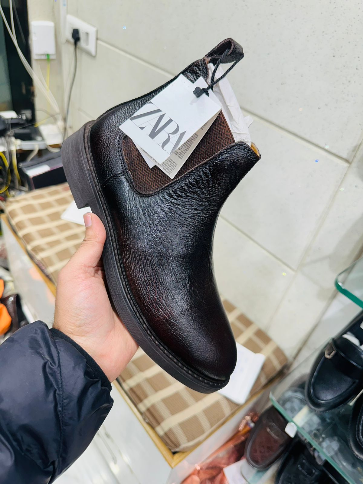 ZAR Brown Genuine Leather Chelsea Boot Shoes For Men’s Z-1