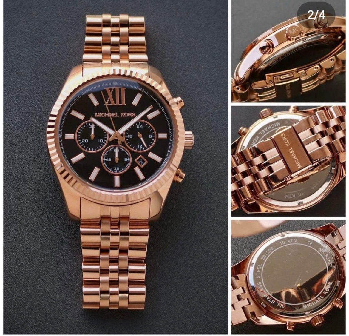 Cim Copper Chain Black Dial Men’s Chrono Wokring Watch 989812