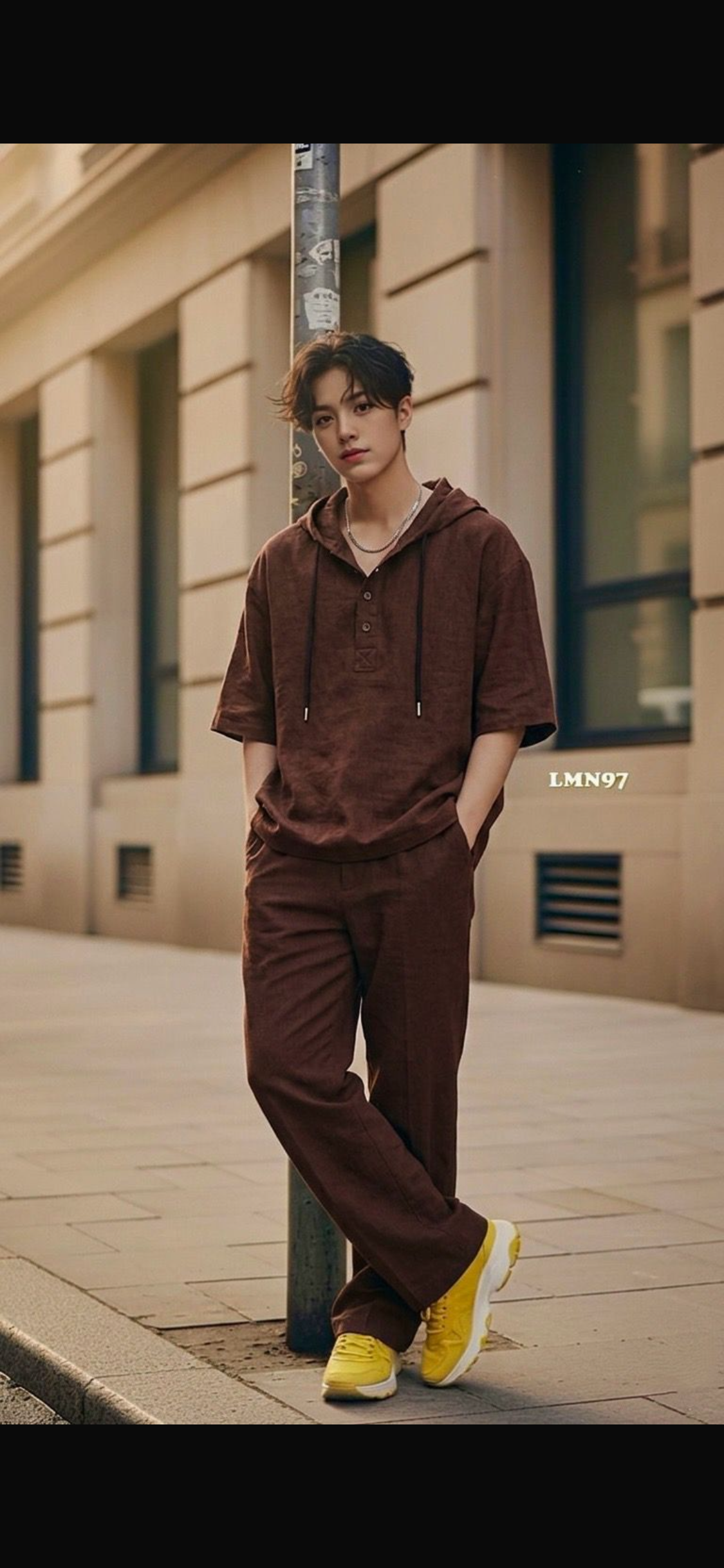 RAZ Brown Colour With Lower Premium Quality Imported Unisex Hooded Coord Set 990778
