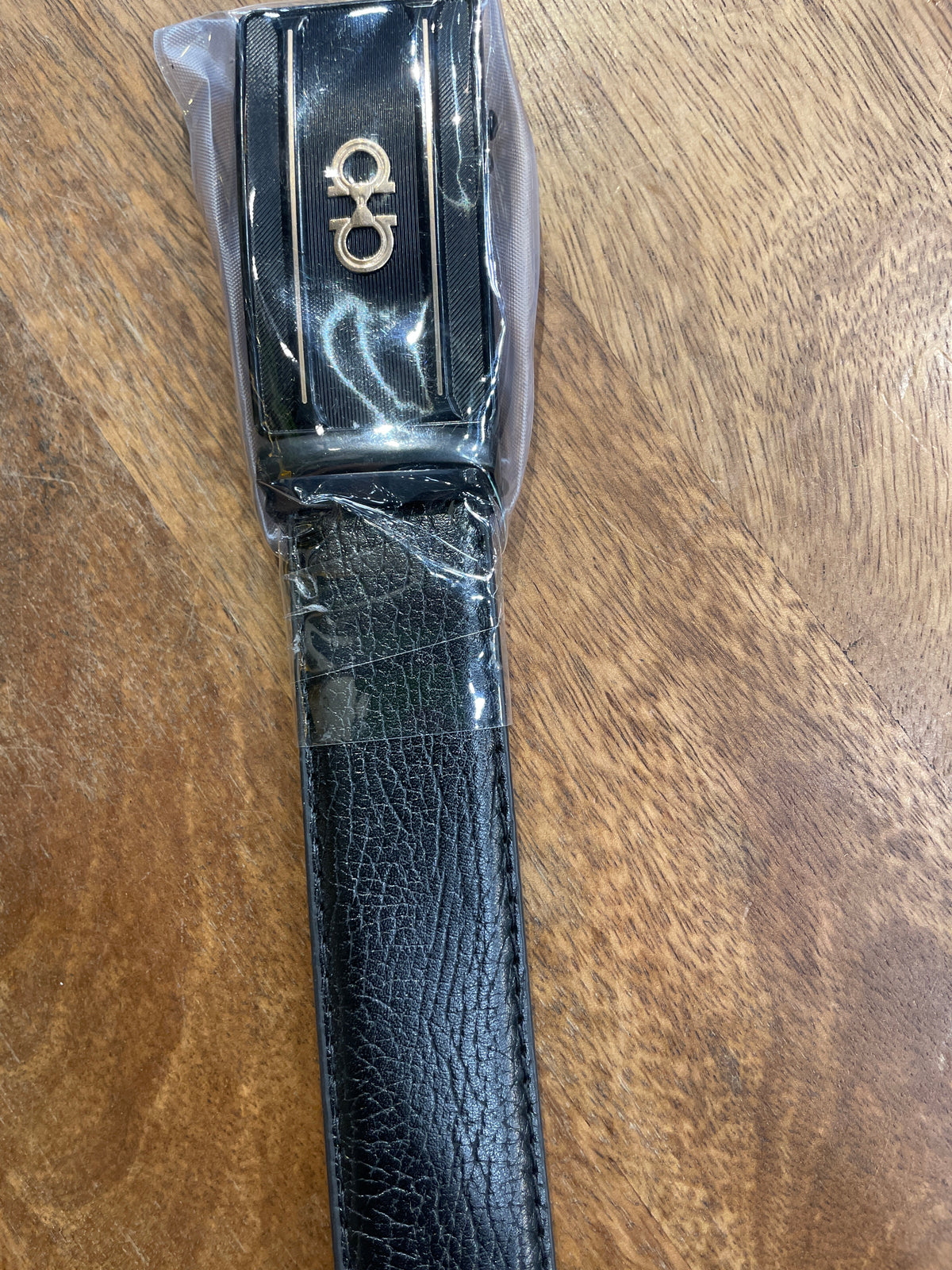 REF FER Black Golden Buckle Black Strap Men’s Belt 991315