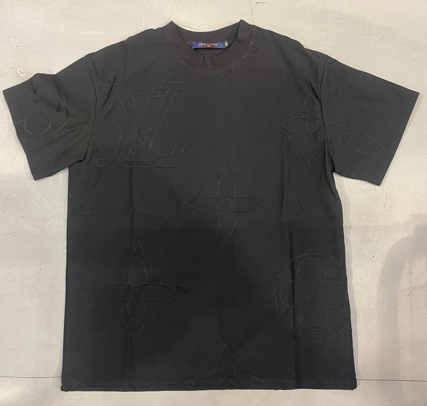 UOL LOU Black Colour Logo Embroidery Imported Oversize Unisex T-shirt 990571