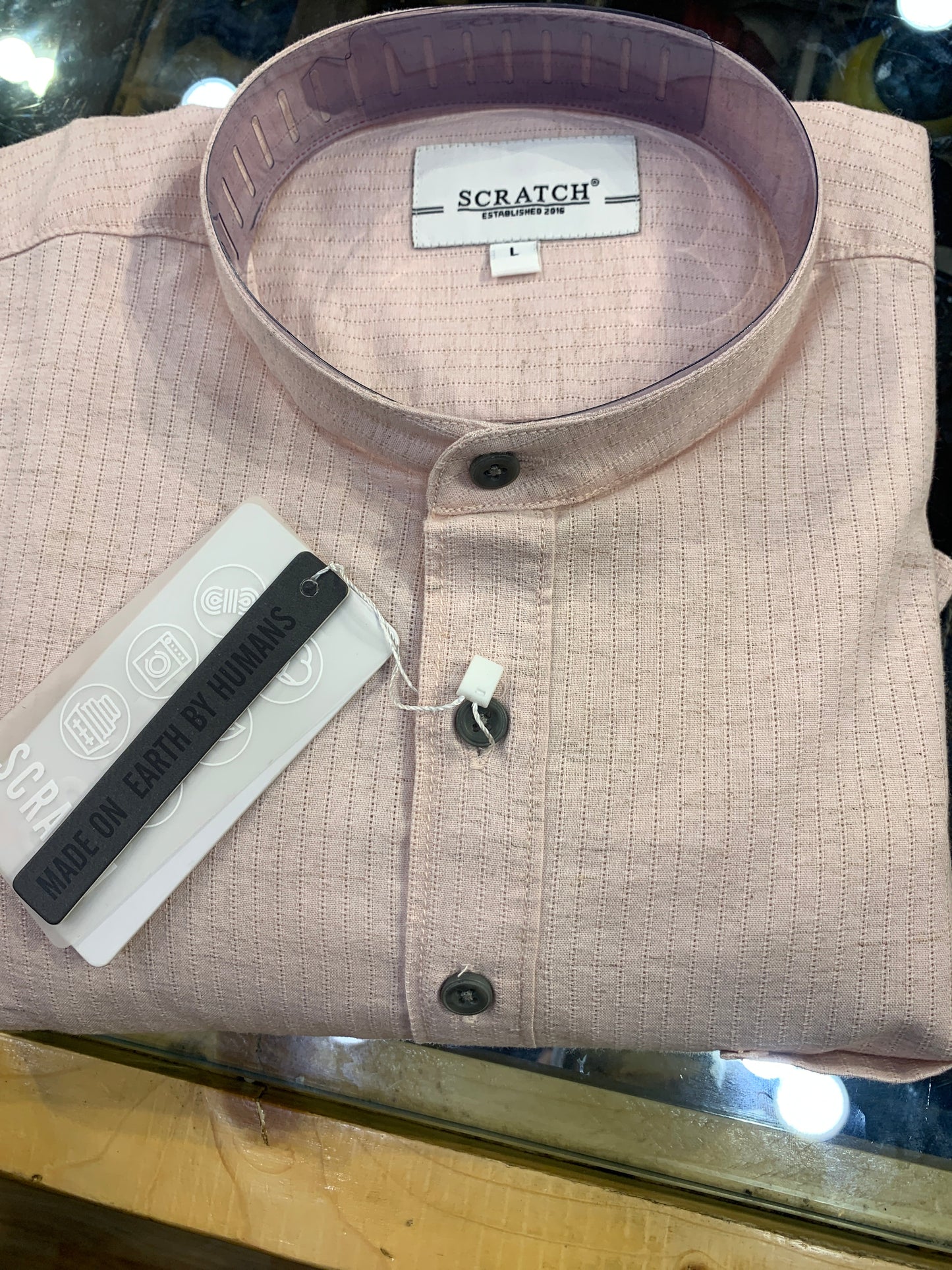 Pink SCRATCH kurta Shirt 00075208