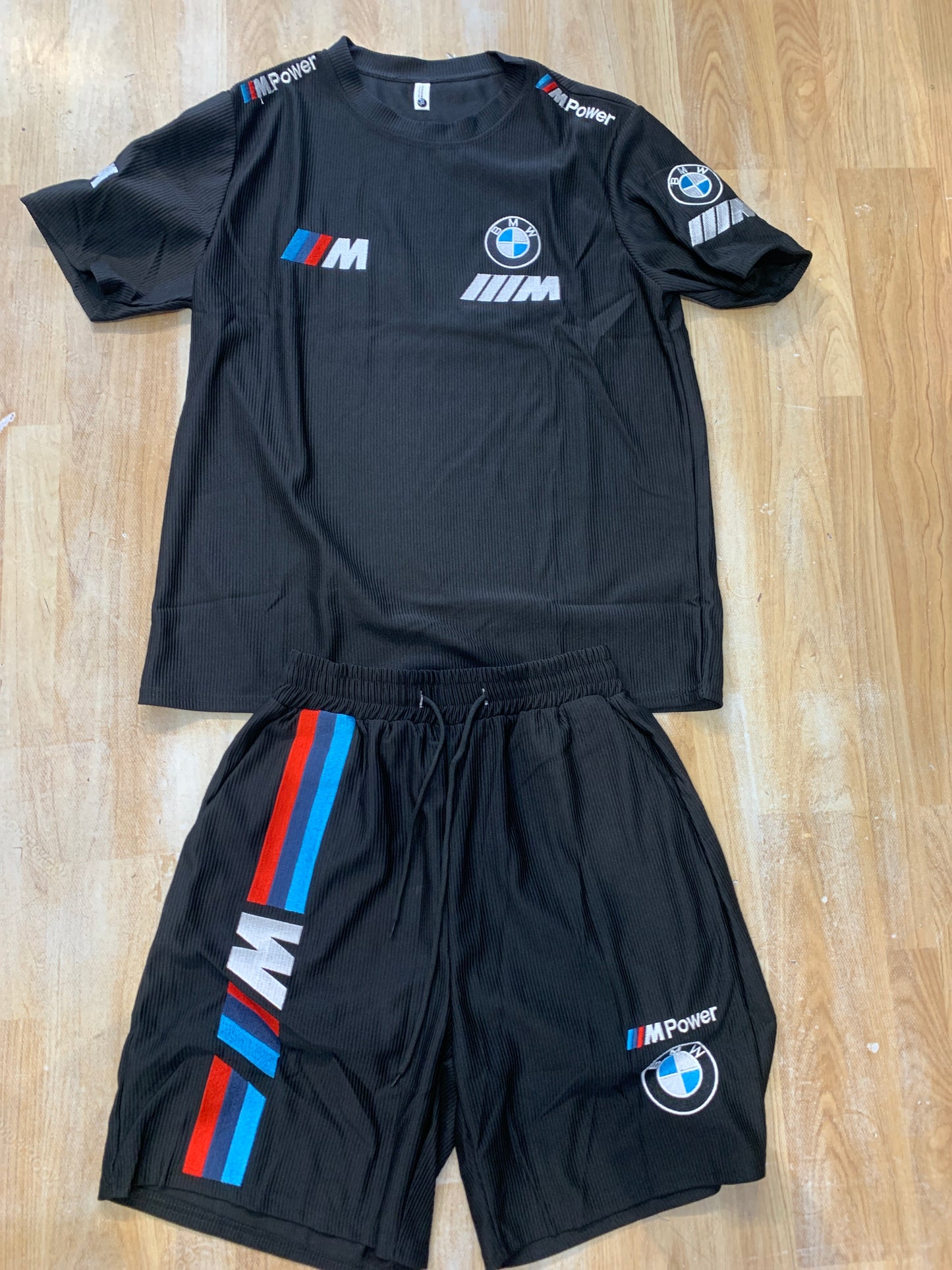BMW Black coord set shorts & Tshirt 0001