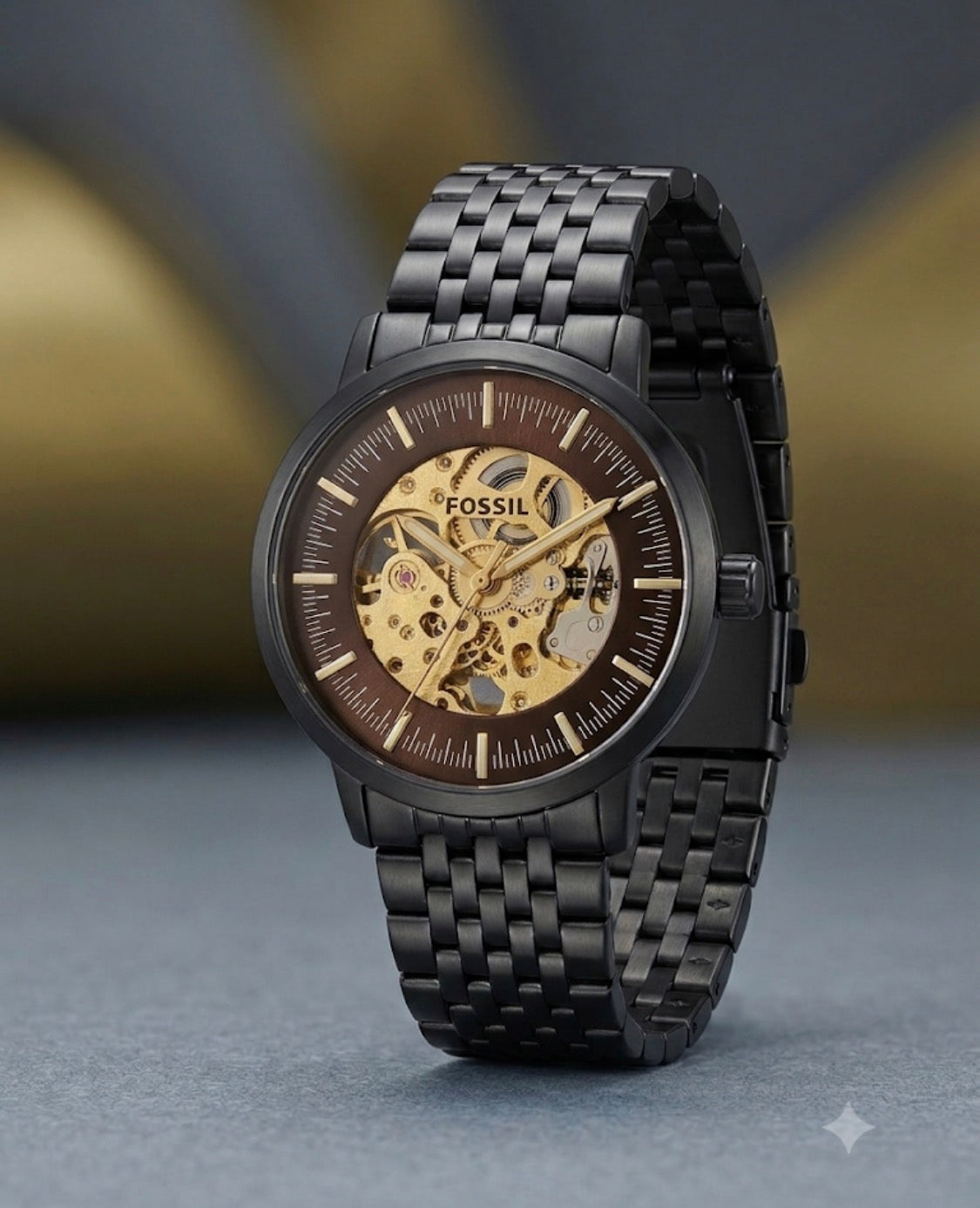 SOF FOS Black Chain Brown Dial Automatic Men Watch 991445
