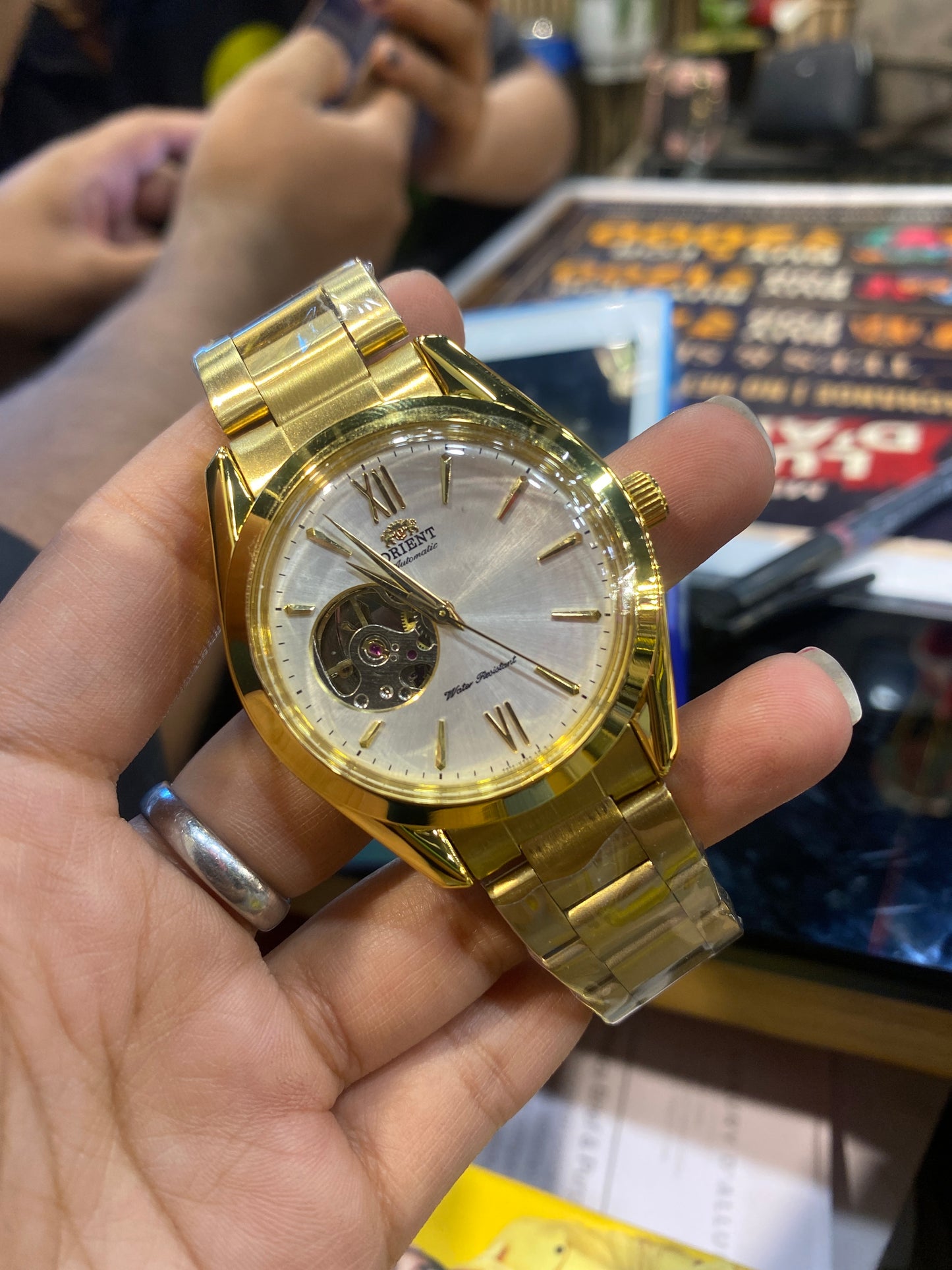 IRO ORI Gold Chain With White Dial Automatic Machine Premium Quality Men’s Watch 990626