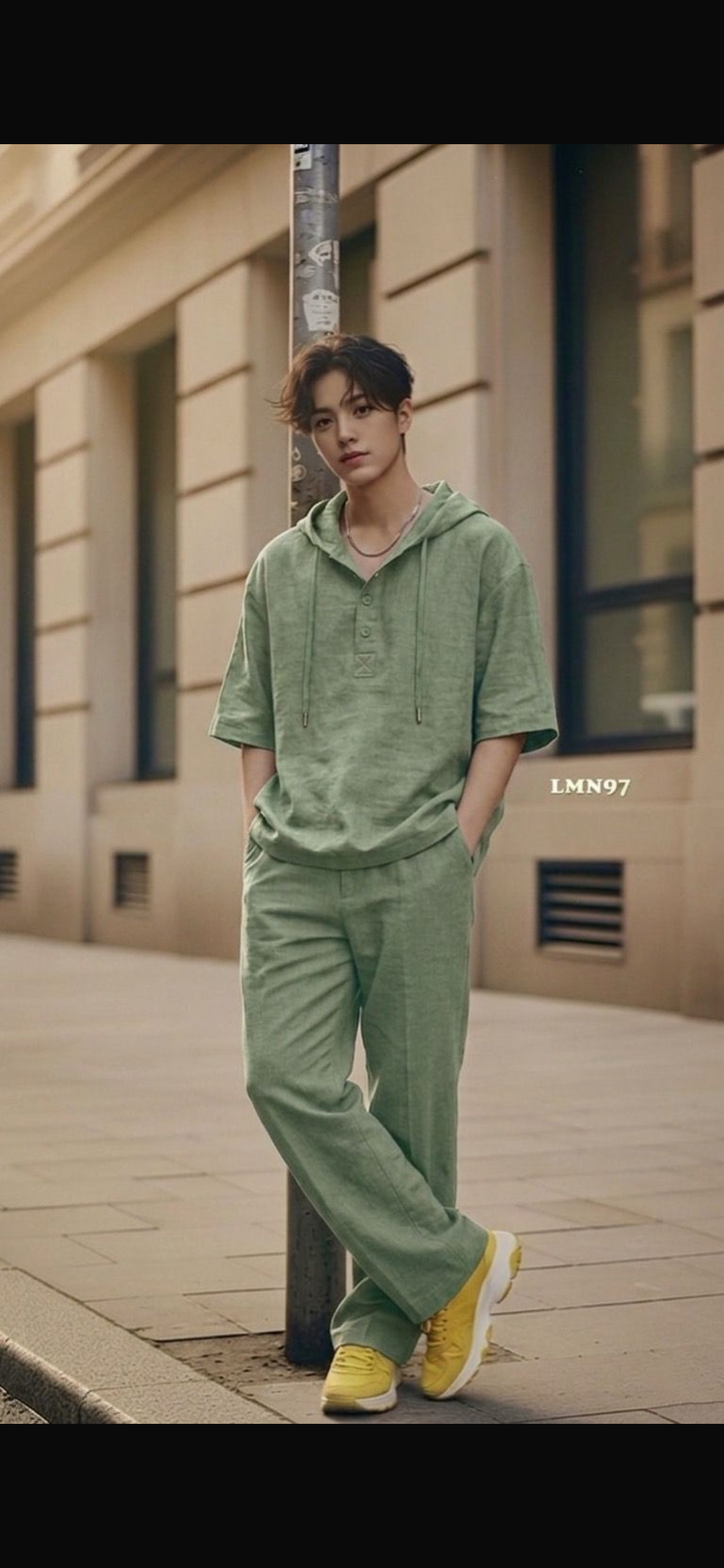 RAZ Olive Green Colour With Lower Premium Quality Imported Unisex Hooded Coord Set 990779