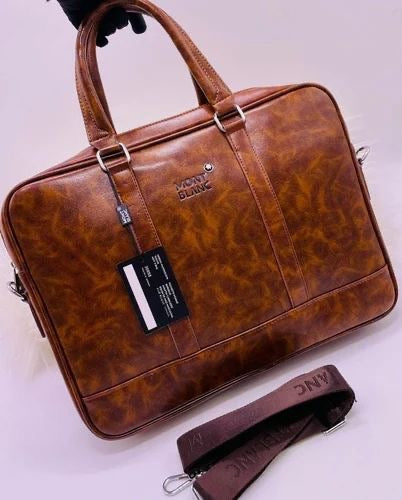 NOM MON Coffee Brown Colour With Multiple Zipper Laptop Bag 10891