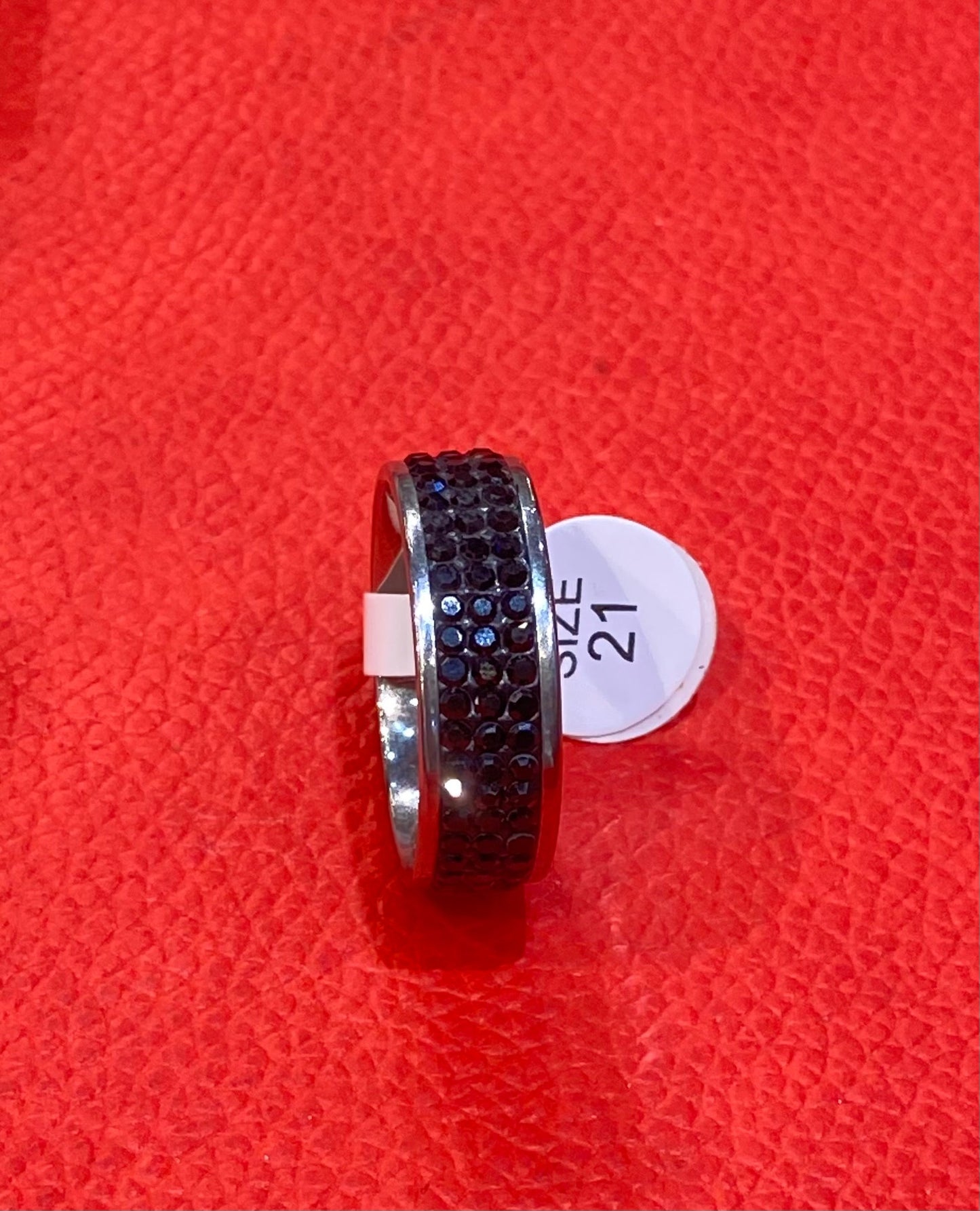 Silver Black Unisex Ring 987284