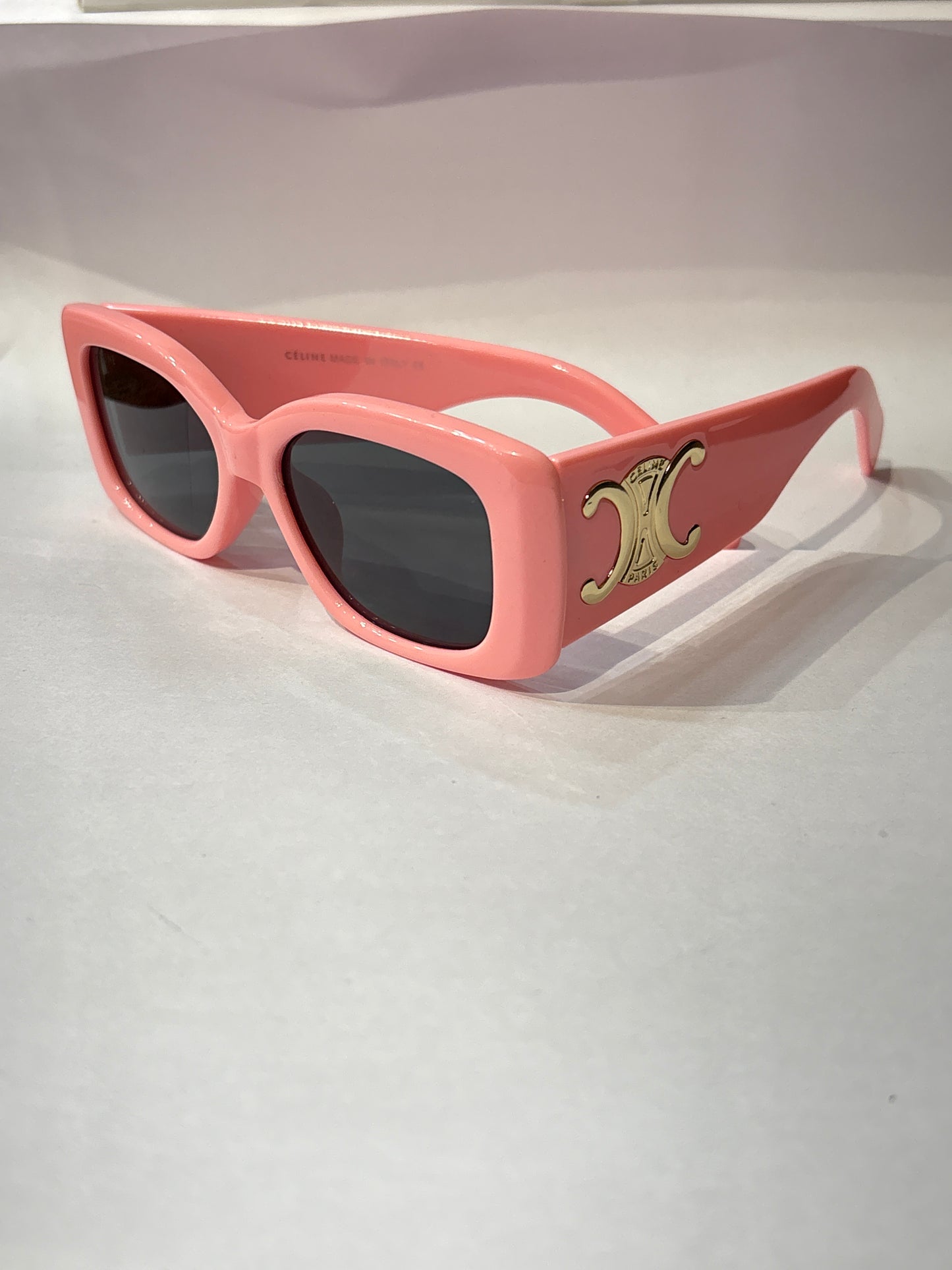 Lec Cel Pink Frame Black Shade Unisex Sunglass 78025318-140 