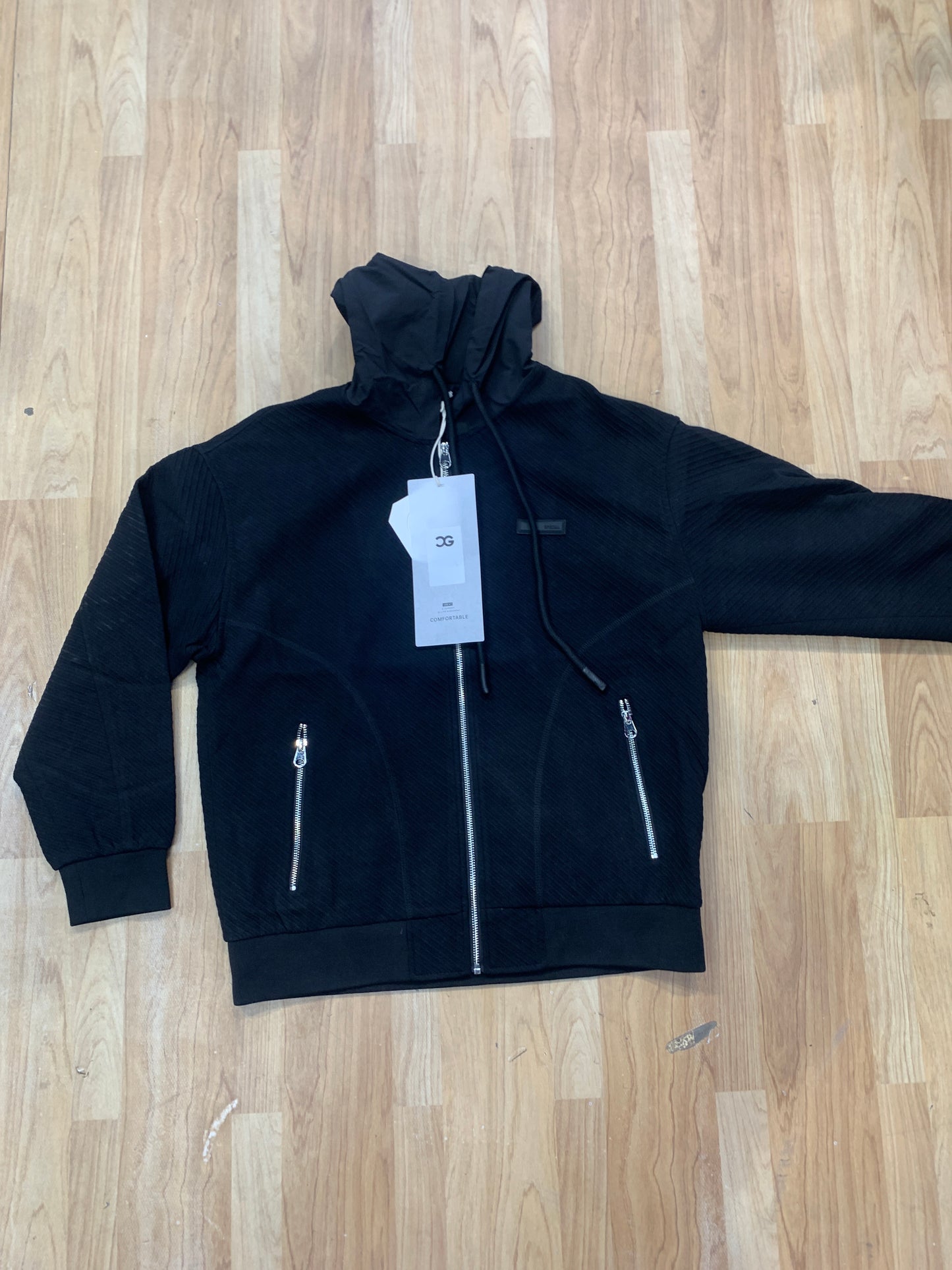 Korean Hoodie zee-par Black 3626