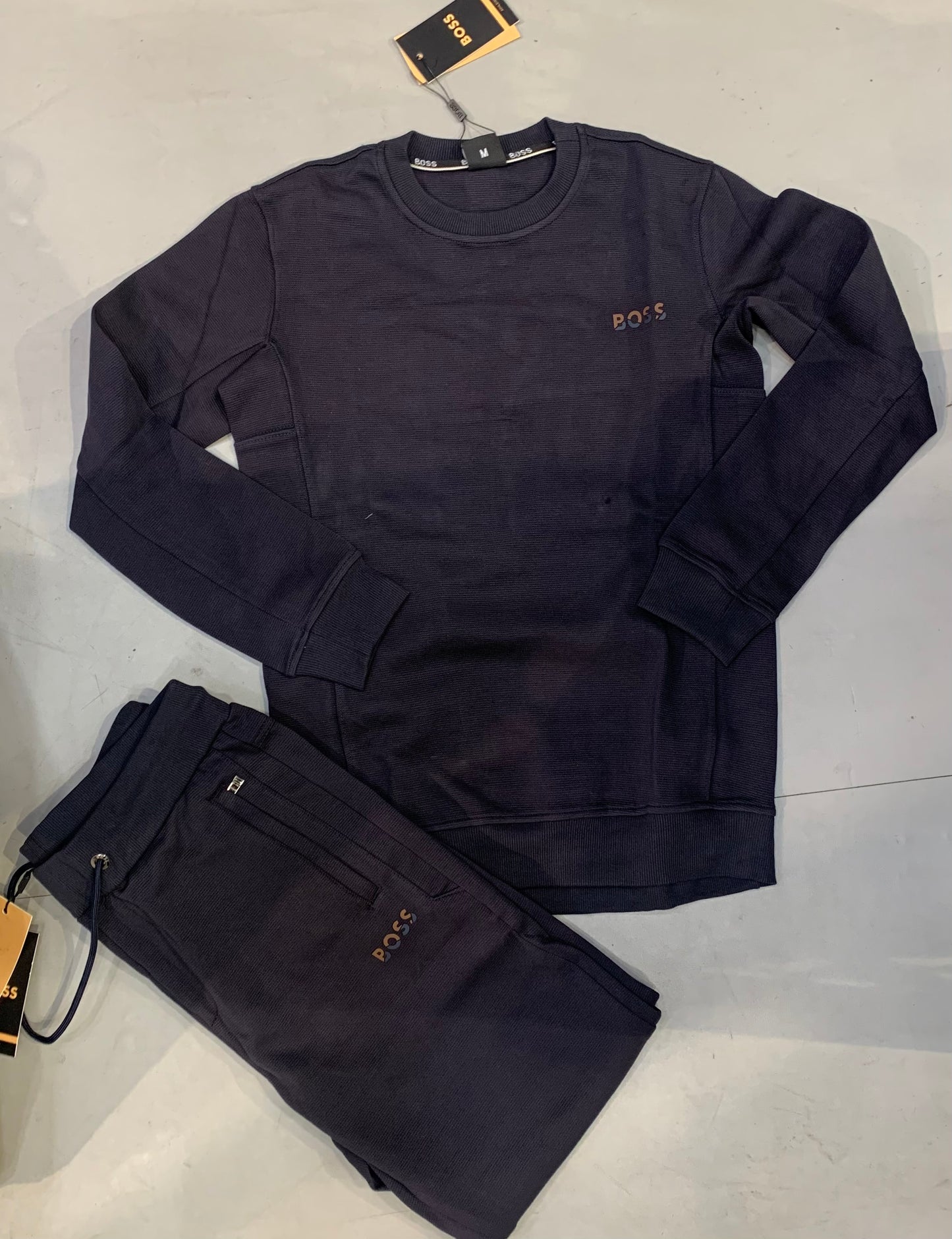 SOB BOS Navy Colour Premium Quality Sweatshirt & Lower Unisex Coord Set 2025134