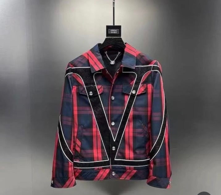 LEV Red Colour With Front Print Premium Quality Jacket 199302