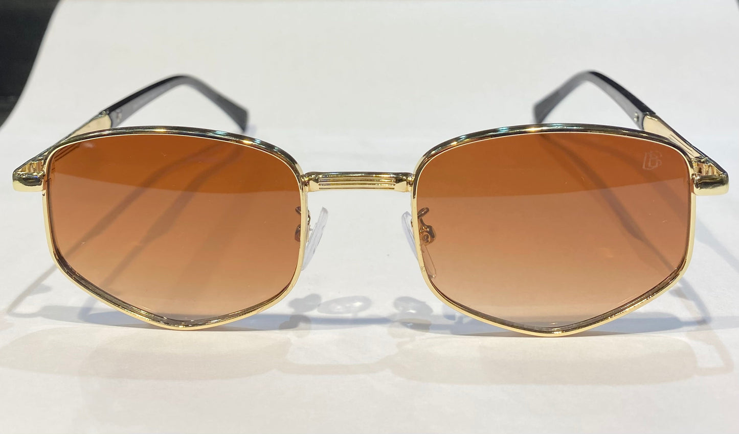 VAD Golden Frame Brown Shade Premium Quality Sunglass JD2811 54 18-144