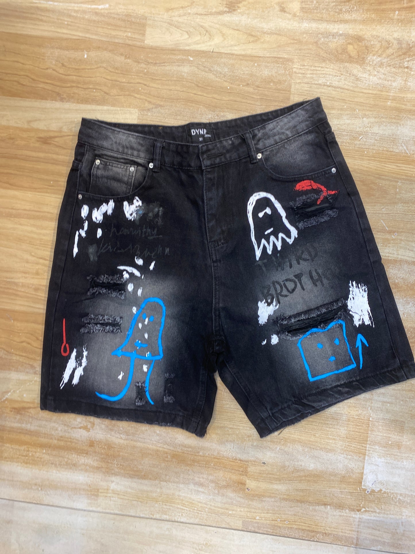 DYNP Denim Short Black Grey DY101