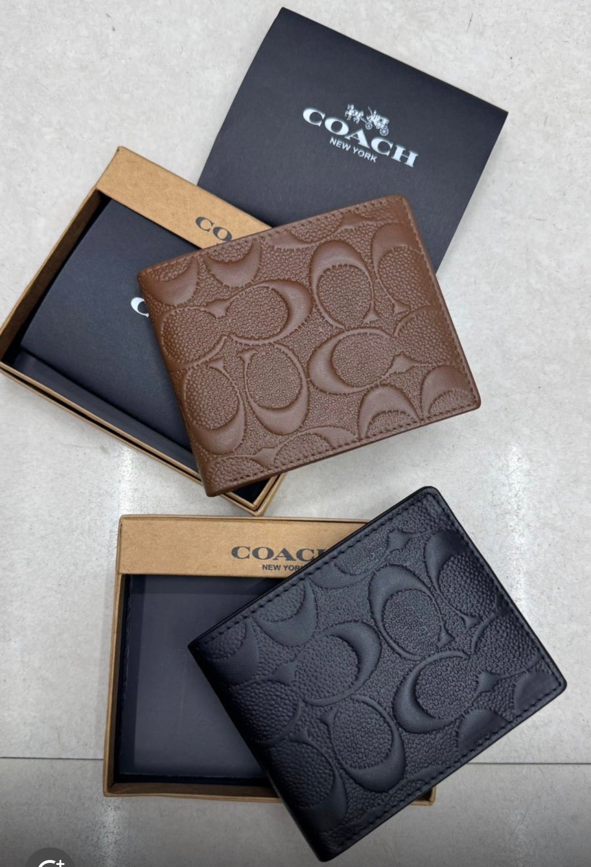 AOC COA CC Design Imported Genuine Leather Mens Wallet 989733