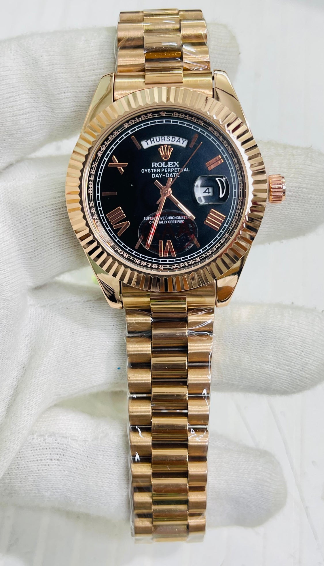 Lor Copper Chain Black Dial Men's Watch 989575