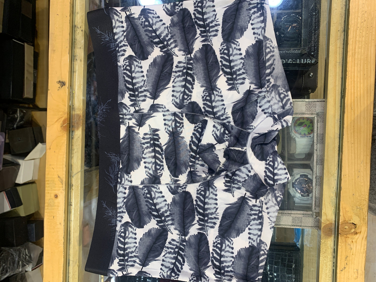 Black White Colour Printed Premium Quality Imported Men’s Trunk 989277