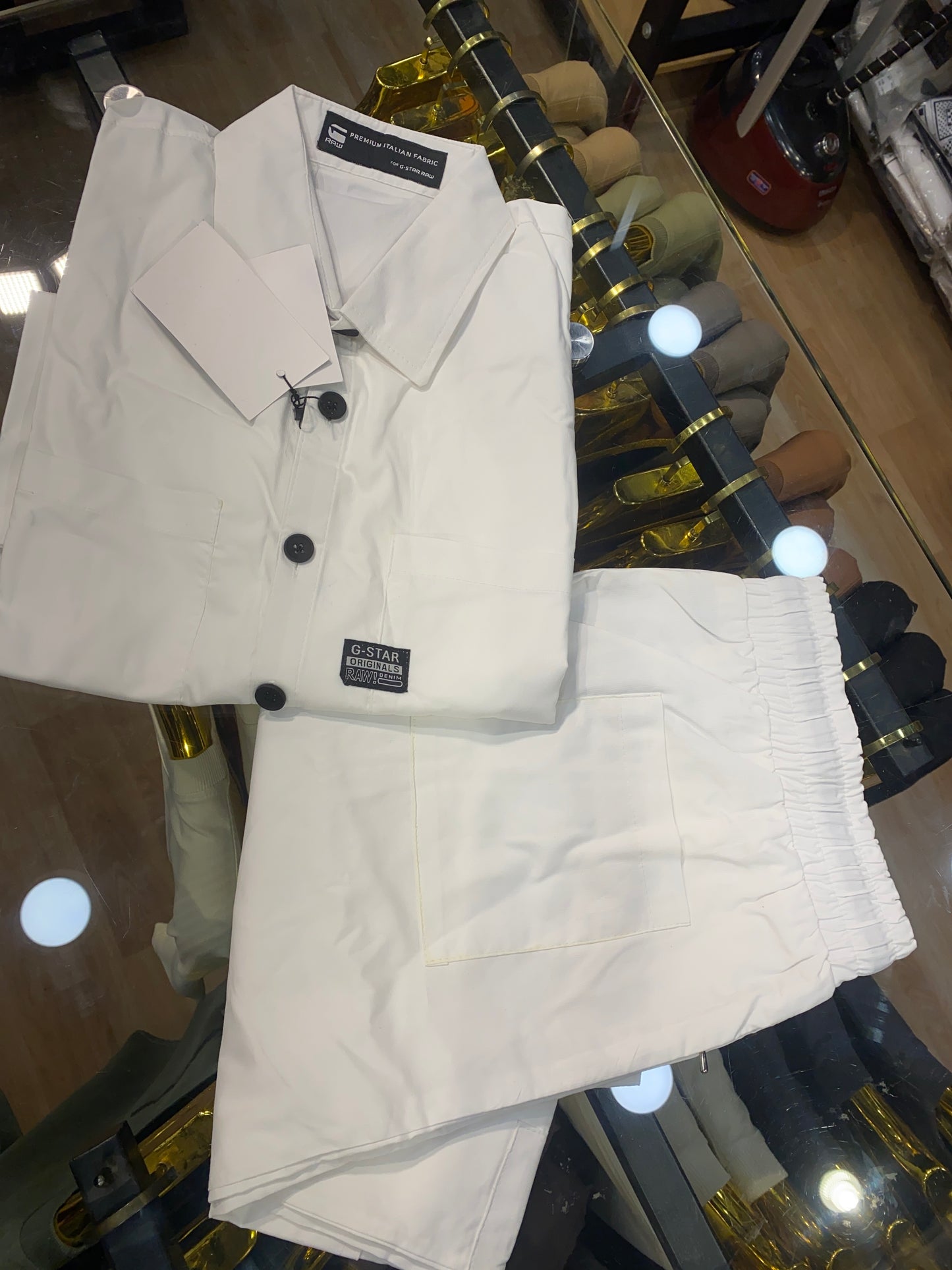 TSG Coord Set White Colour Shirt With Lower H1112
