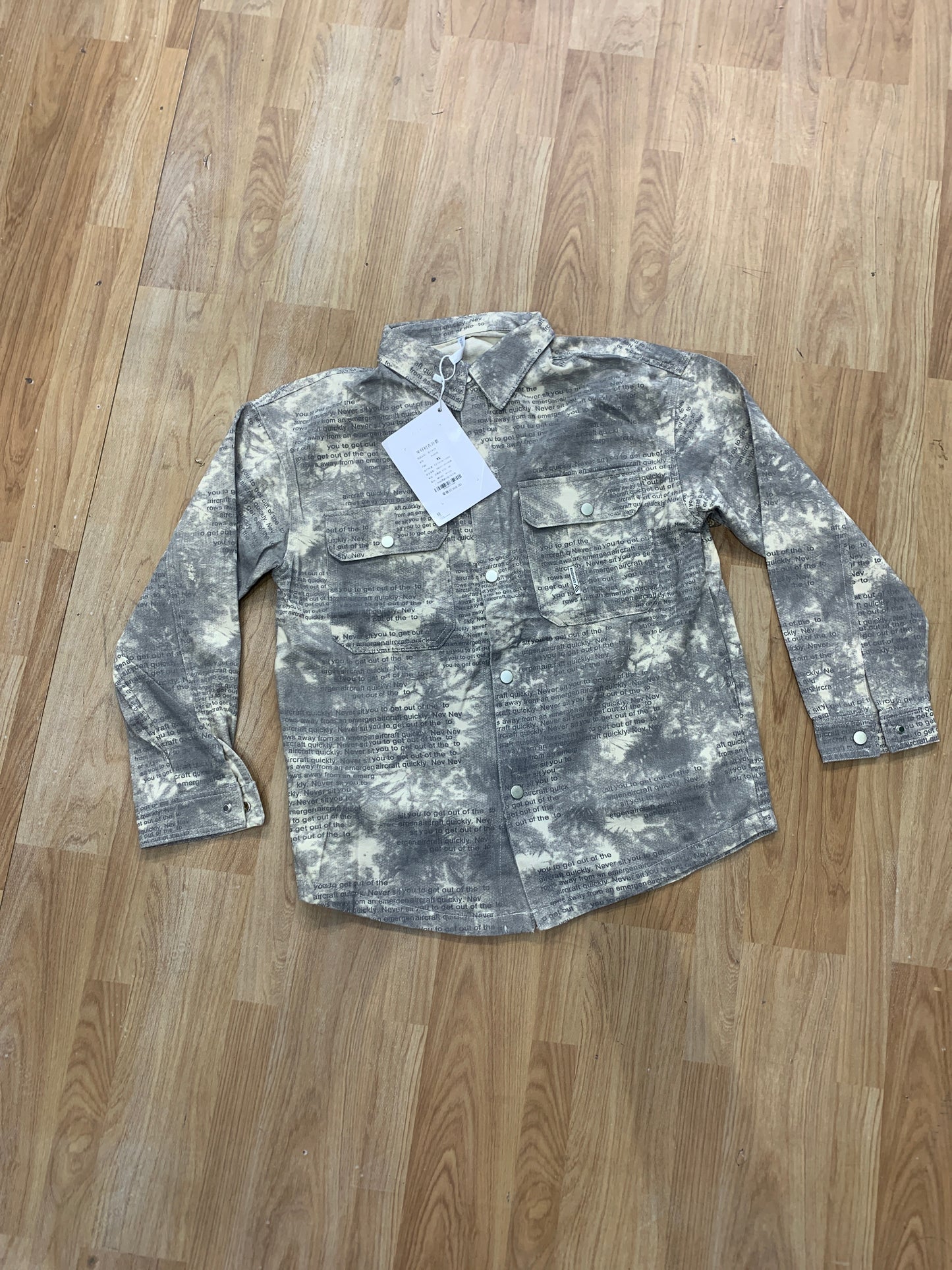 Grey Cream Colour With Double Pocket Full Sleeve Saket 2626