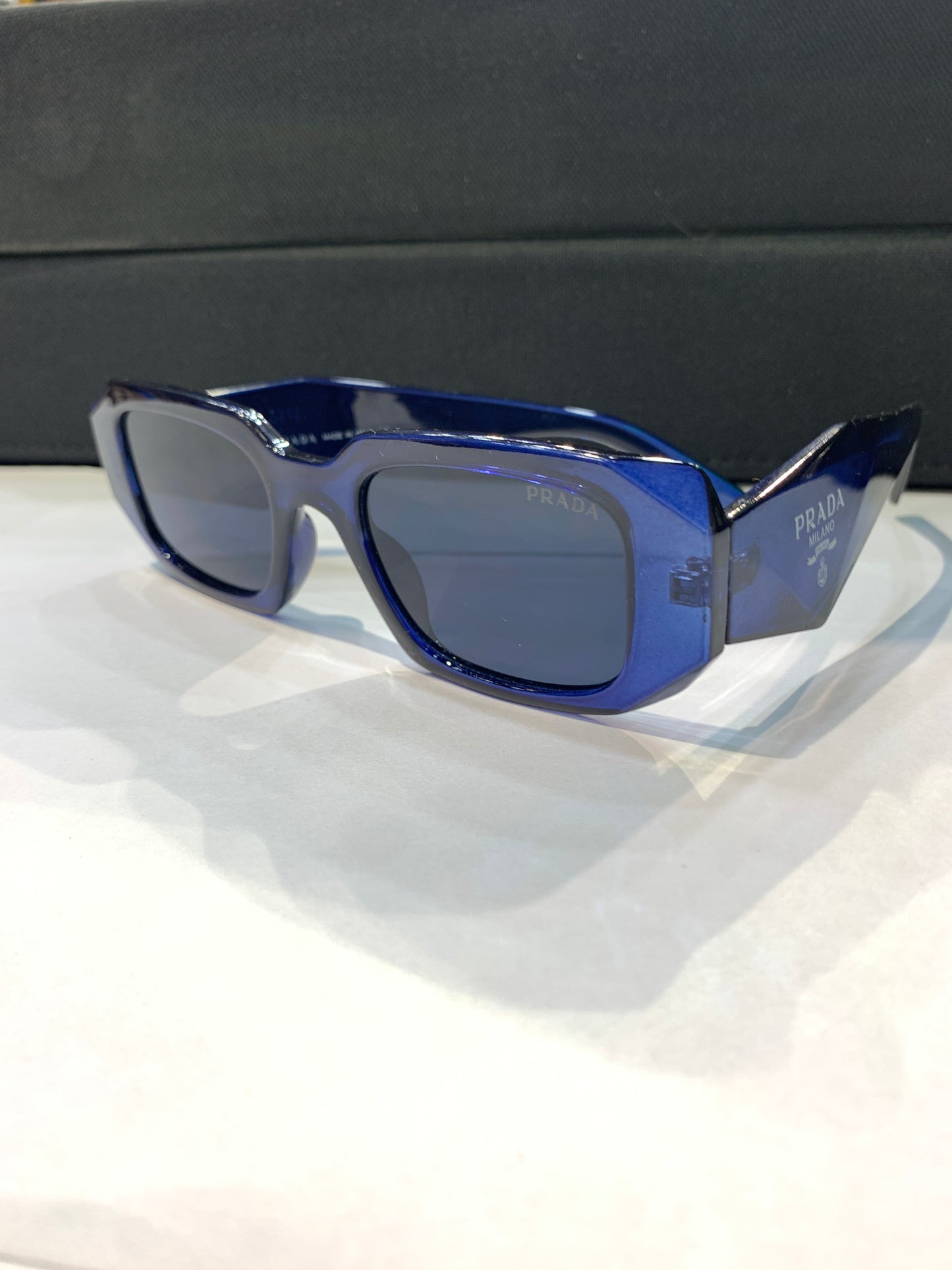 Arp BLue Transi Frame Black Shade Unisex Sunglass SUN70