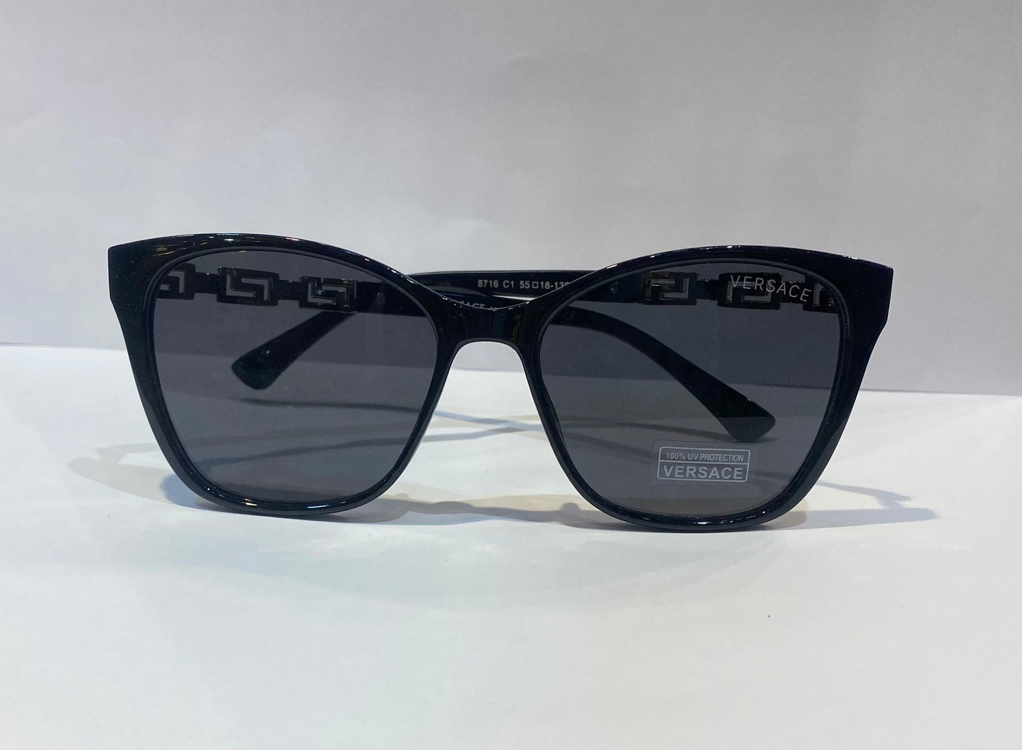 VER REV Black Frame Black Shade Unisex Sunglasses 8716 C1 55 18 139