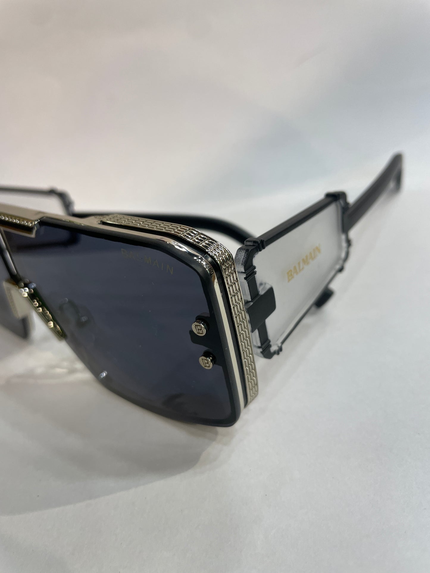 LAB Silver Black Frame Black Shade Unisex Sunglasses ZS98196 58 18-145