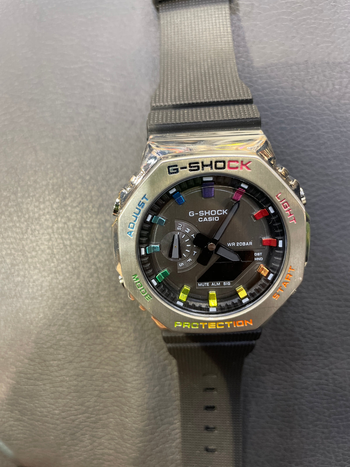 Hsg Black Strap Multi Colour Dial Water resistant Sports Men Watch 991429