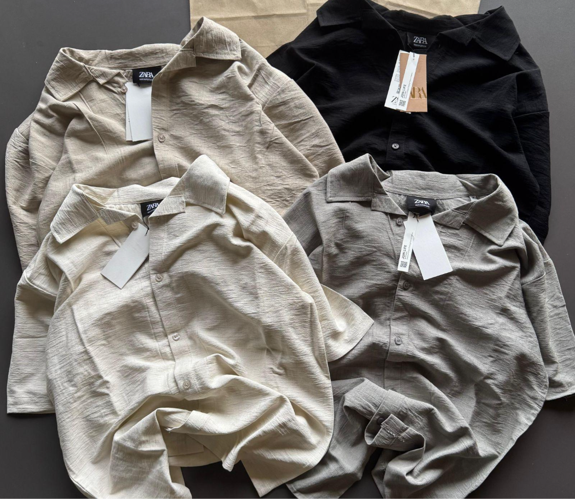 Raz Zar Grey Colour Linen Half Sleeve Shirt With Pant Coord Set 989391